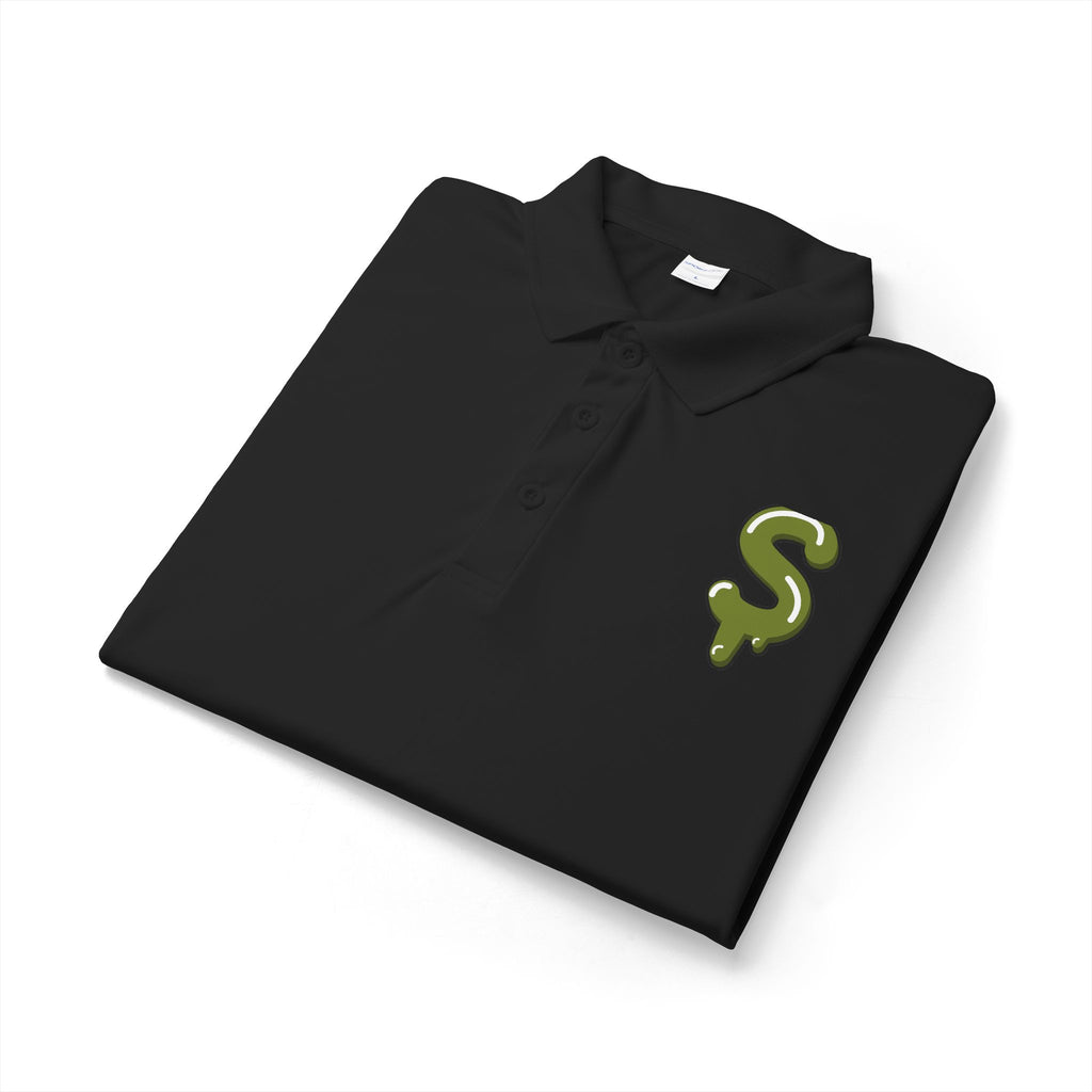 The Slime Shop Sport-Tek Polo — White / Olive Slime $