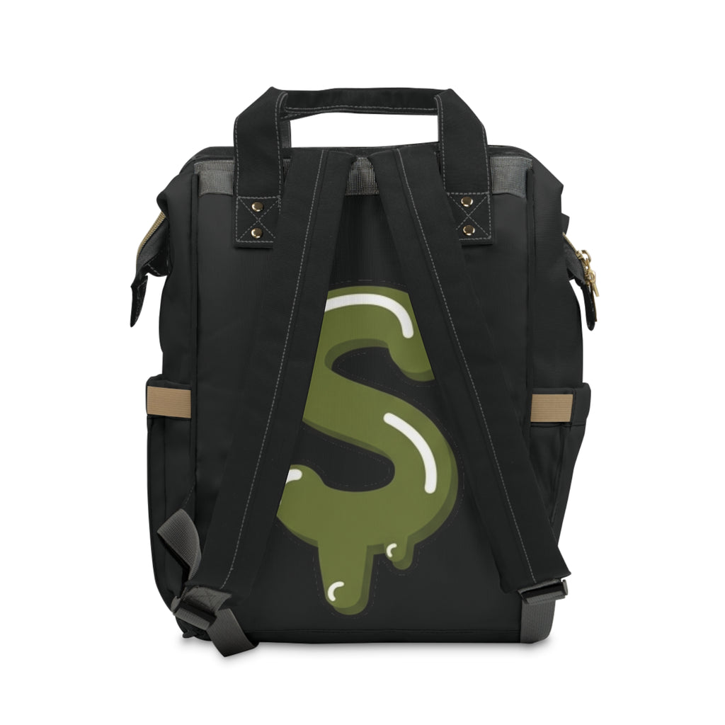 The Slime Shop Diaper Backpack — Black / Olive Slime Sircle