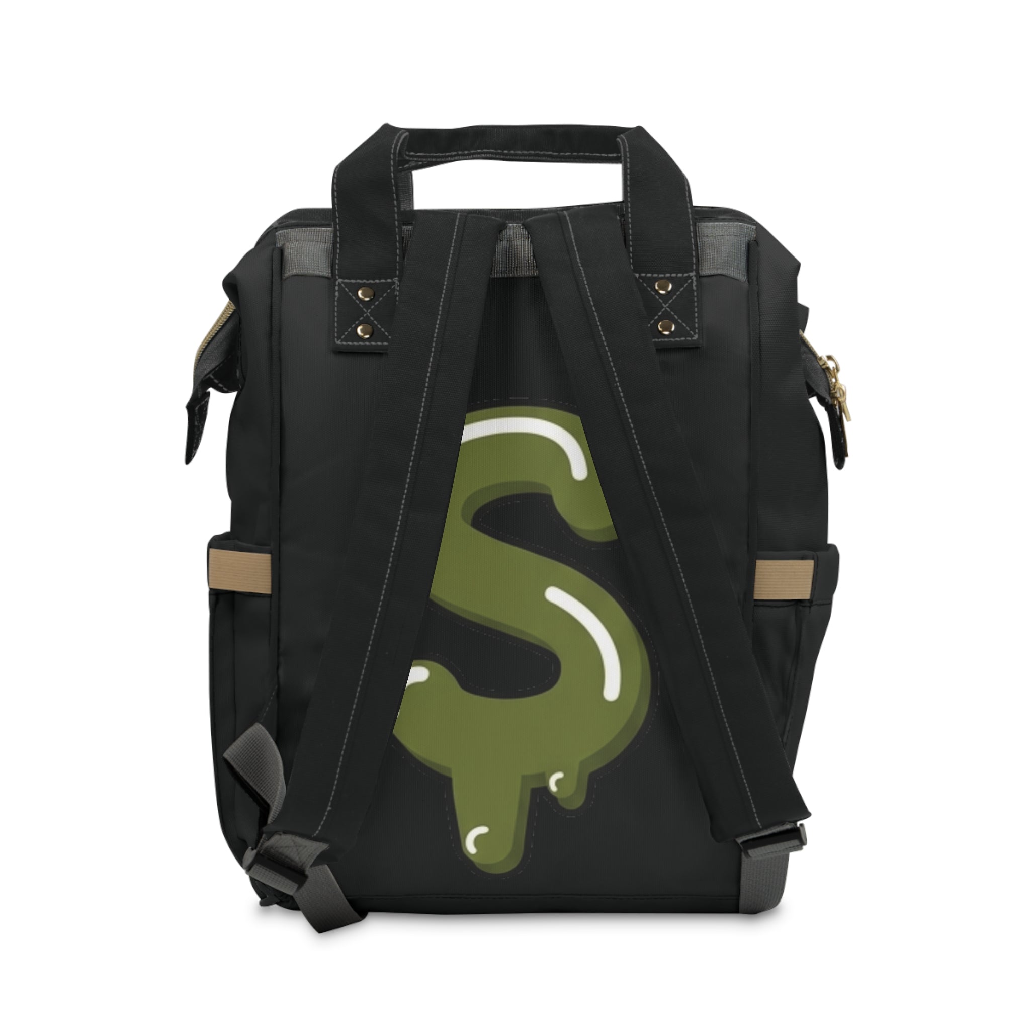 The Slime Shop Diaper Backpack — Black / Olive Slime Sircle