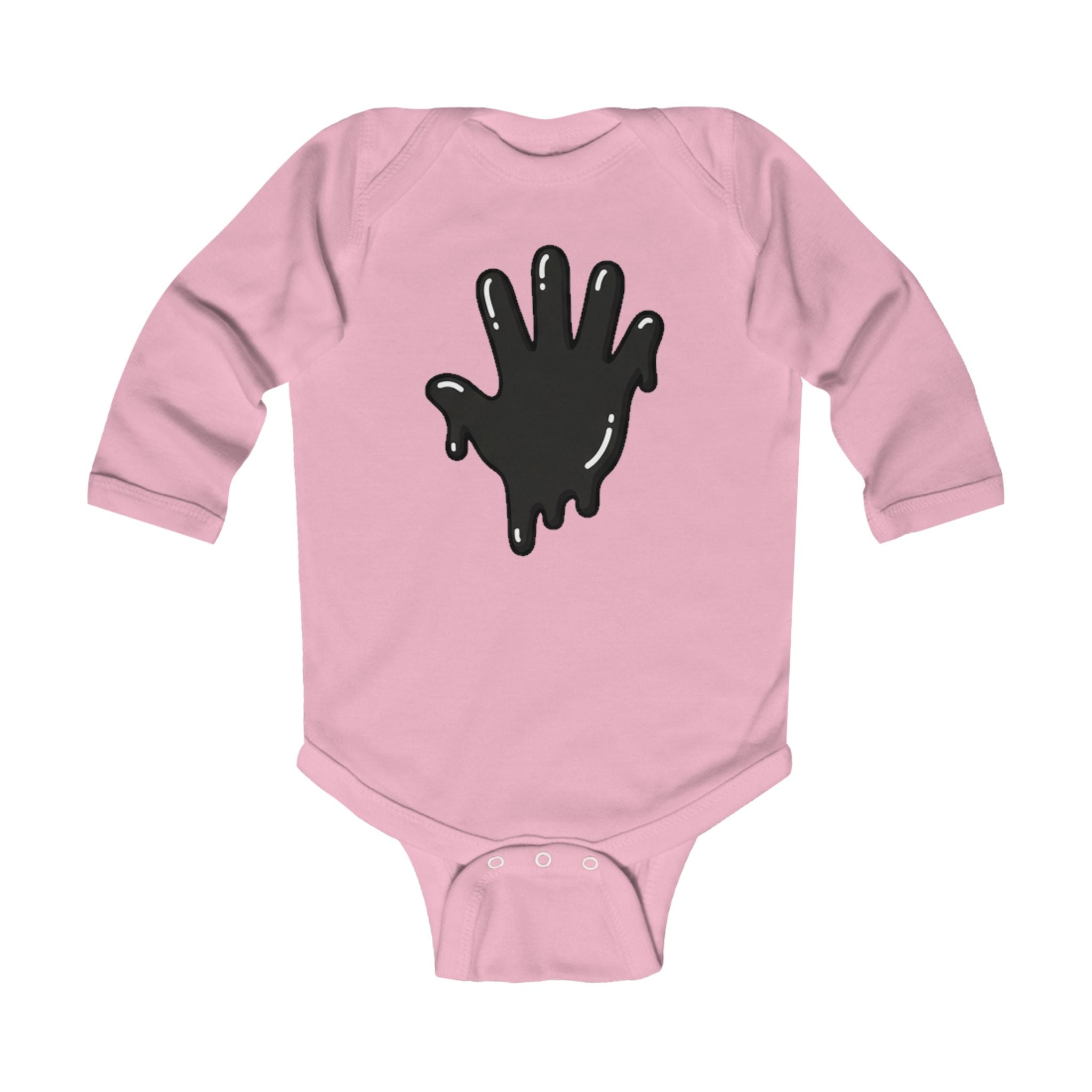 The Slime Shop Infant Long-Sleeve Bodysuit — Athletic Heather / Black Slime In 5