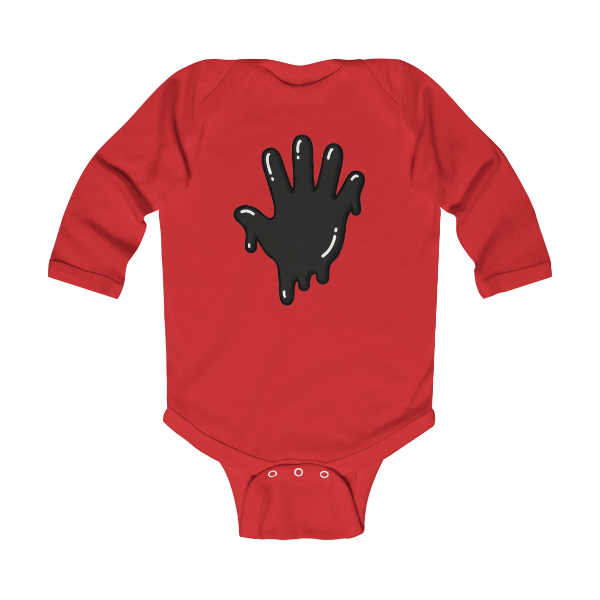 The Slime Shop Infant Long-Sleeve Bodysuit — Athletic Heather / Black Slime In 5