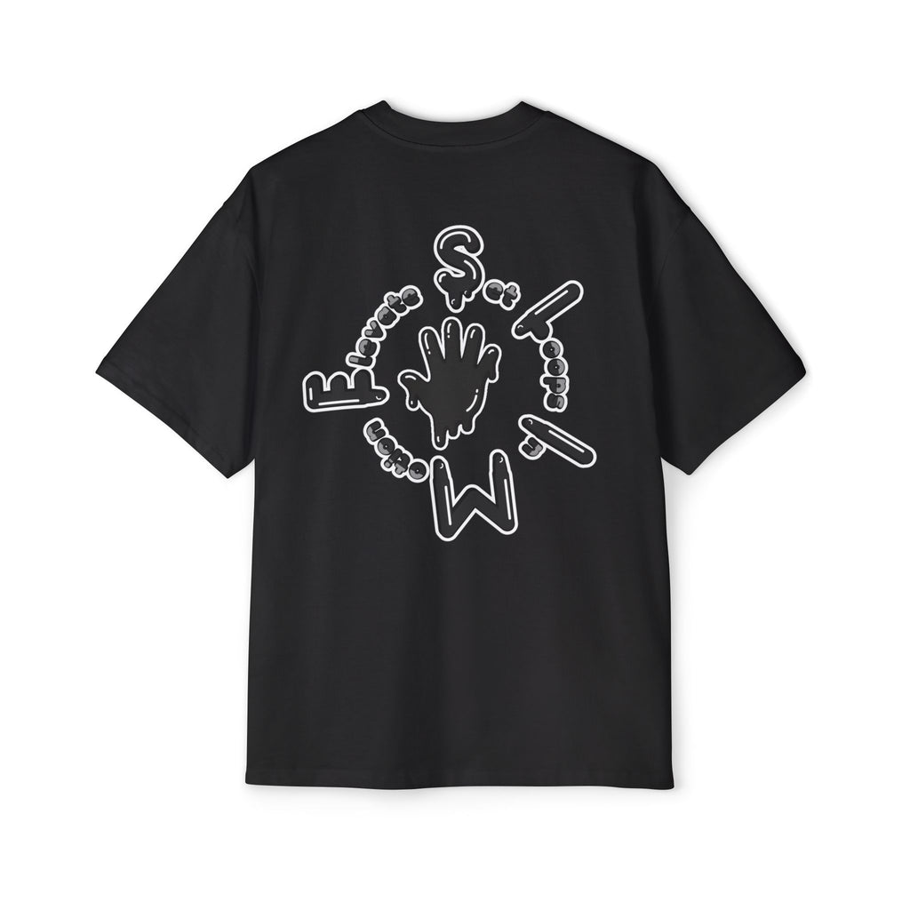 Men's Black Slime Sircle Heavy Oversized Tee