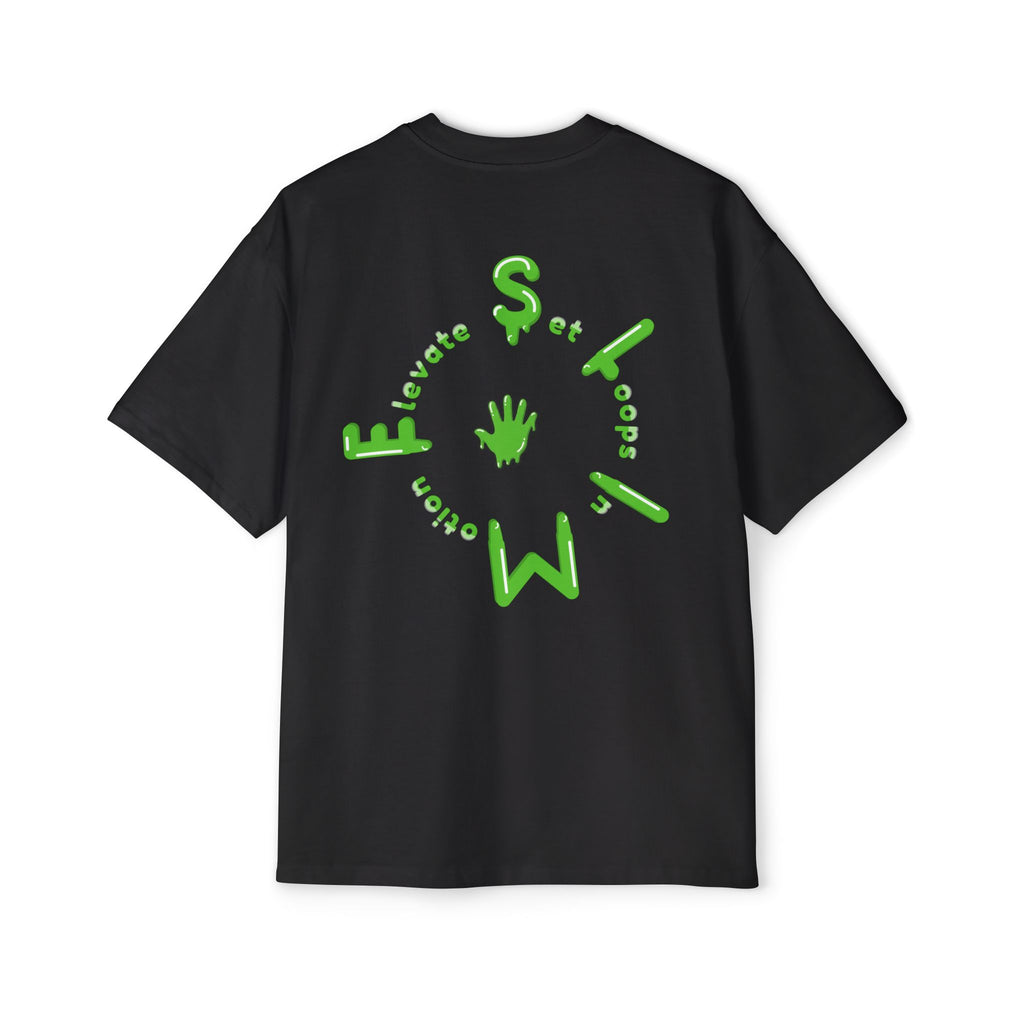 The Slime Shop Heavy Oversized Tee — Black / Green Slime Sircle