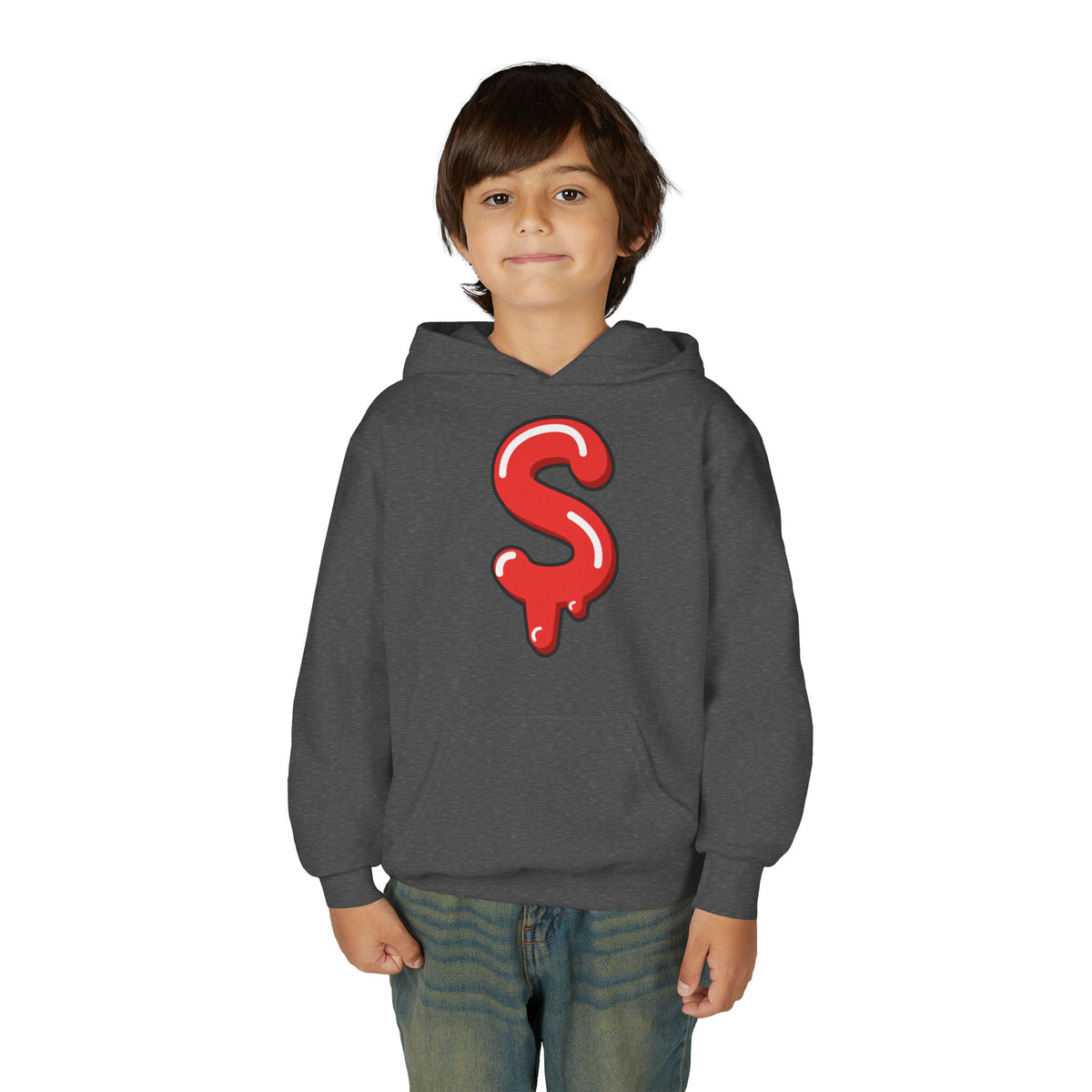 Red Slime Sircle Youth Heavy Blend Hooded Sweatshirt