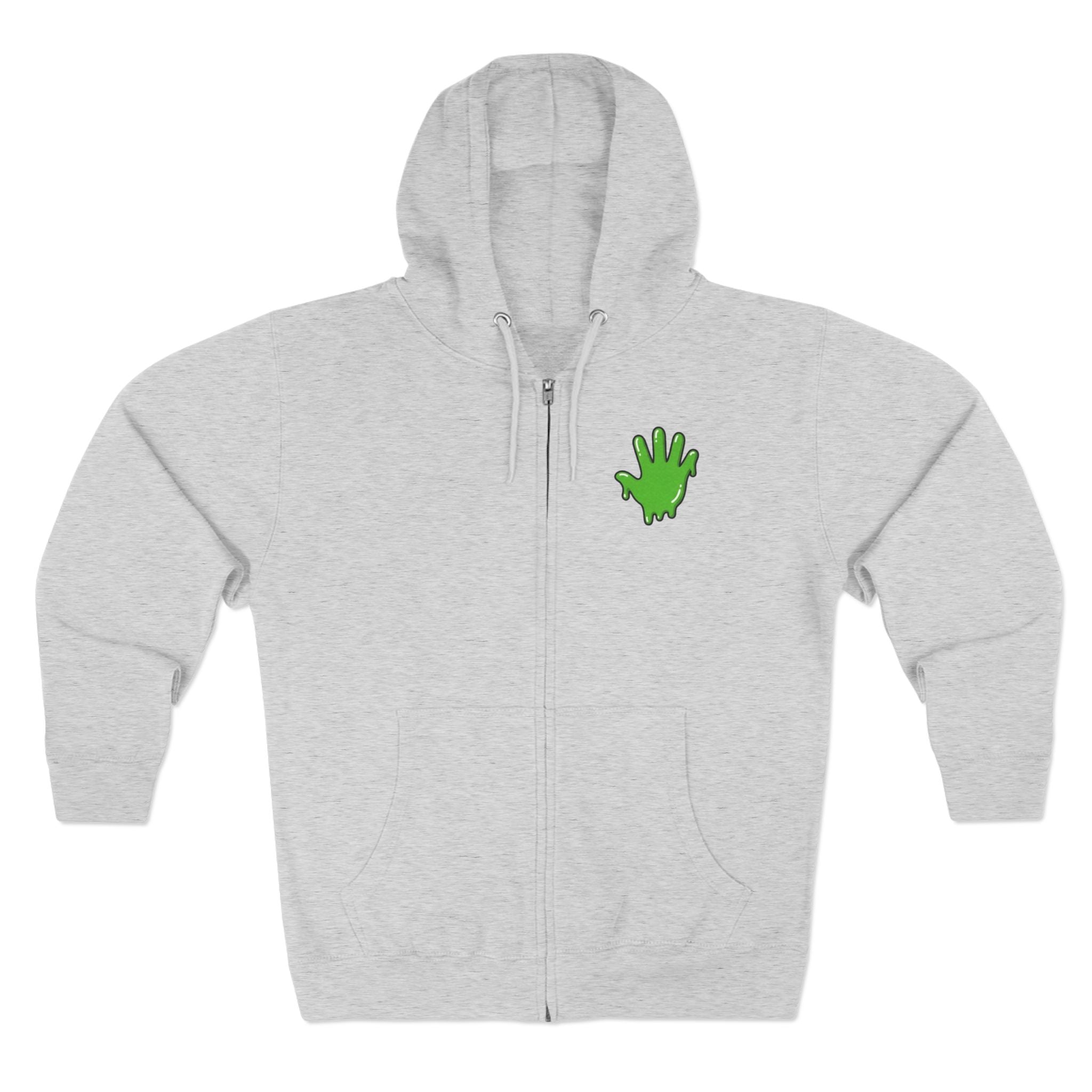 The Slime Shop Zip Hoodie — Heather / Green Slime In 5