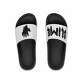 The Slime Shop slides in white with a black five-finger slime hand logo
