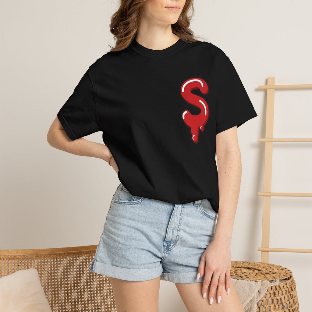 The Slime Shop Signature Tee — White / Red Slime-$