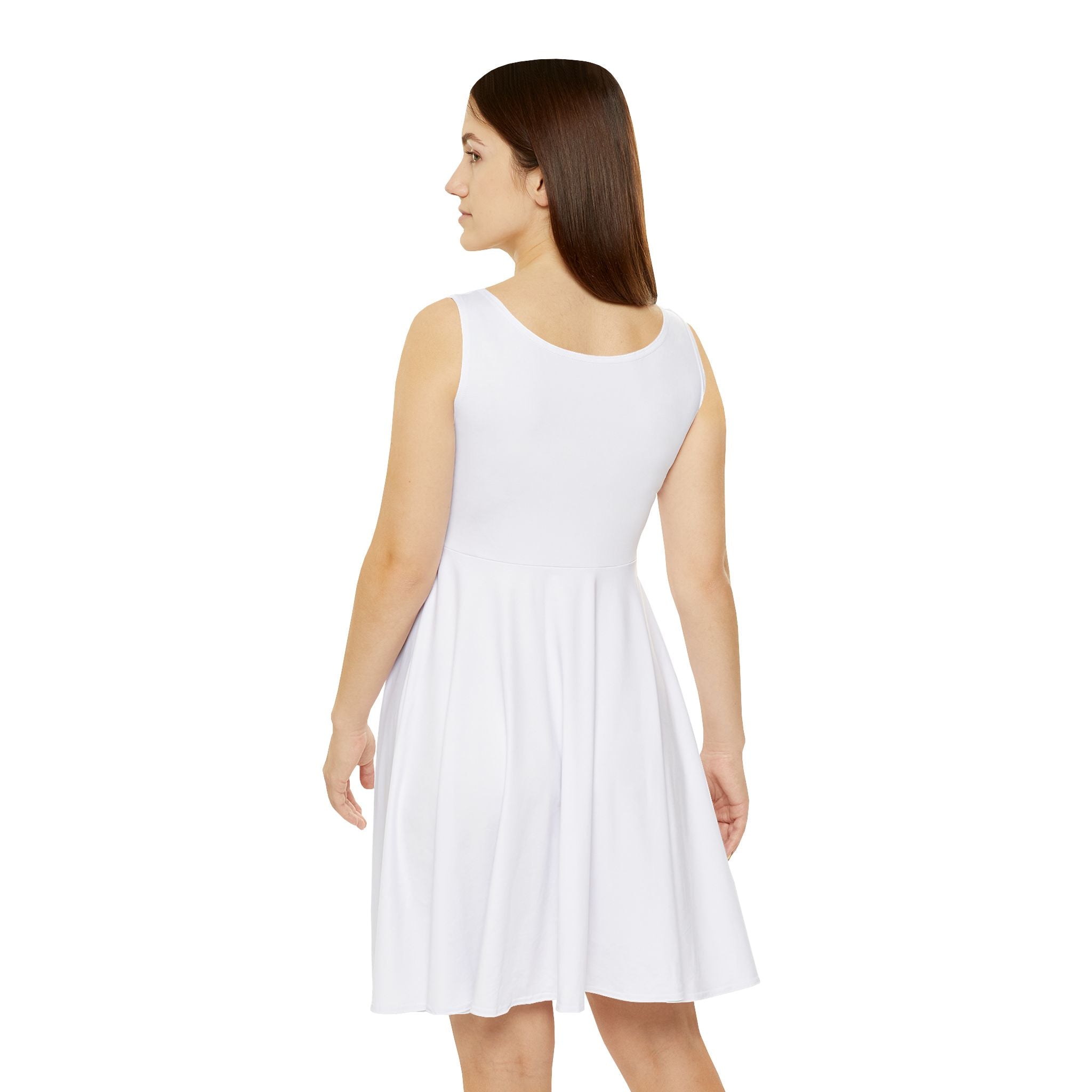 The Slime Shop Women's Skater Dress — White / Black Slime In 5