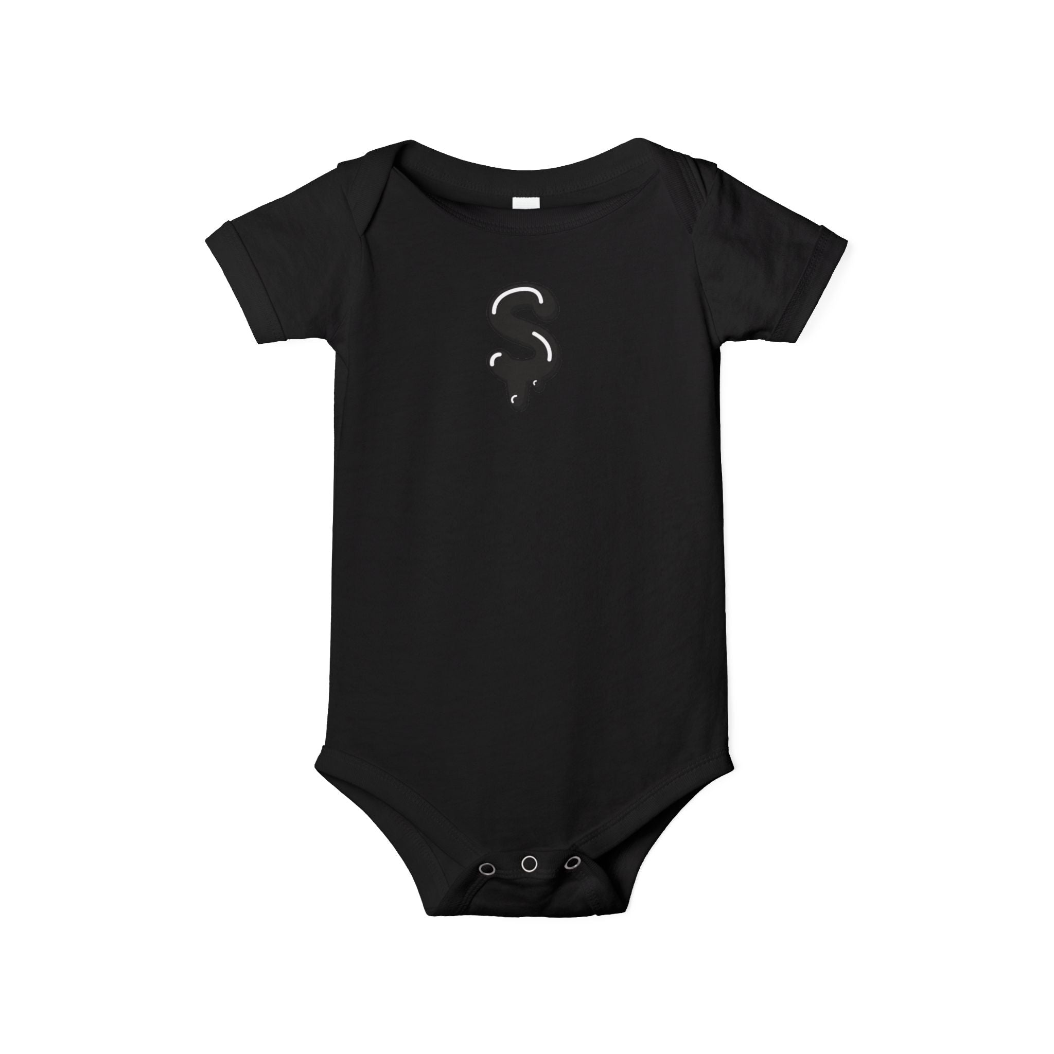 The Slime Shop Infant Jersey One Piece — Heather Grey / Black Slime Sircle