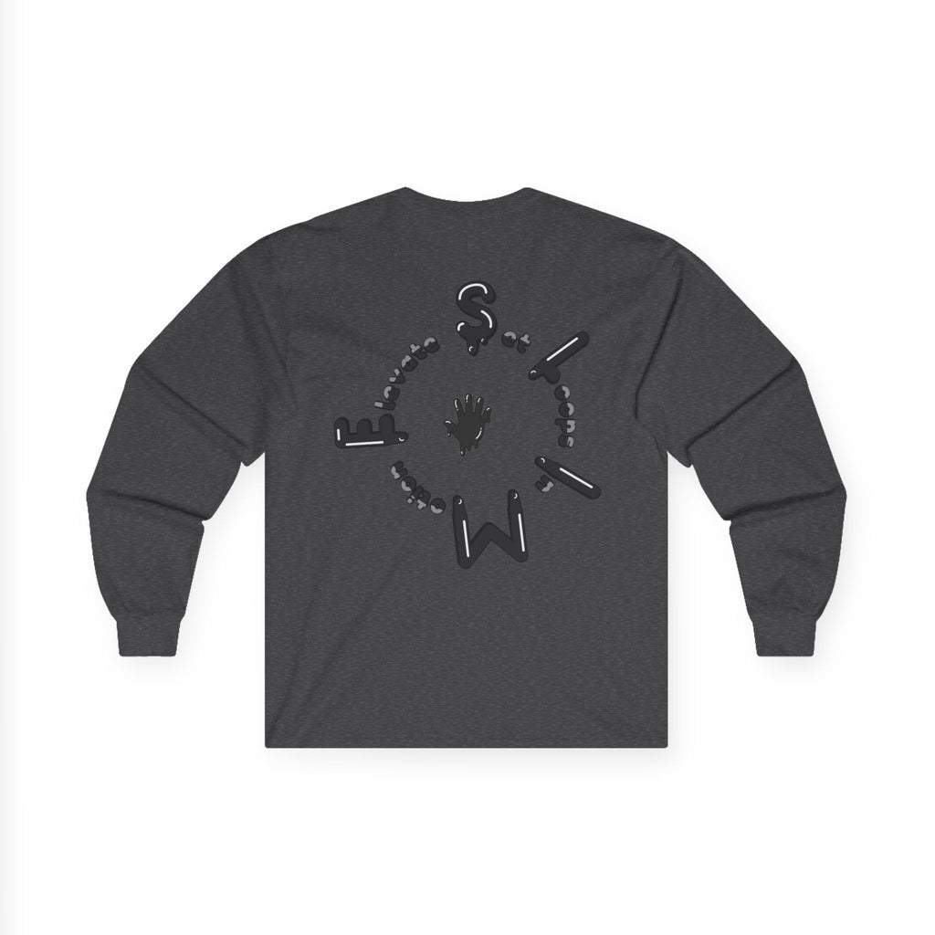 The Slime Shop Ultra Cotton Long-Sleeve Tee — Irish Green / Black Slime Sircle