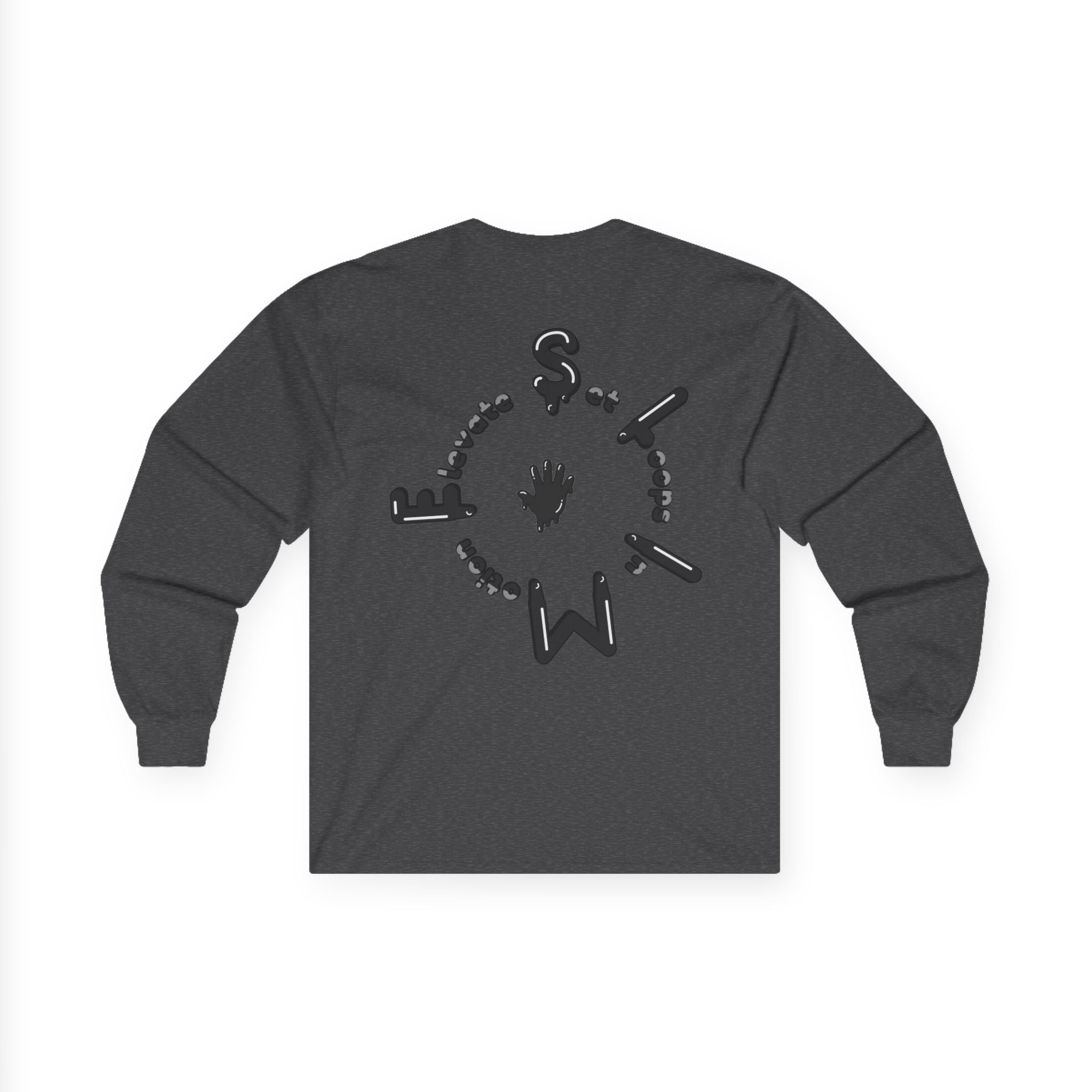 The Slime Shop Ultra Cotton Long-Sleeve Tee — Irish Green / Black Slime Sircle