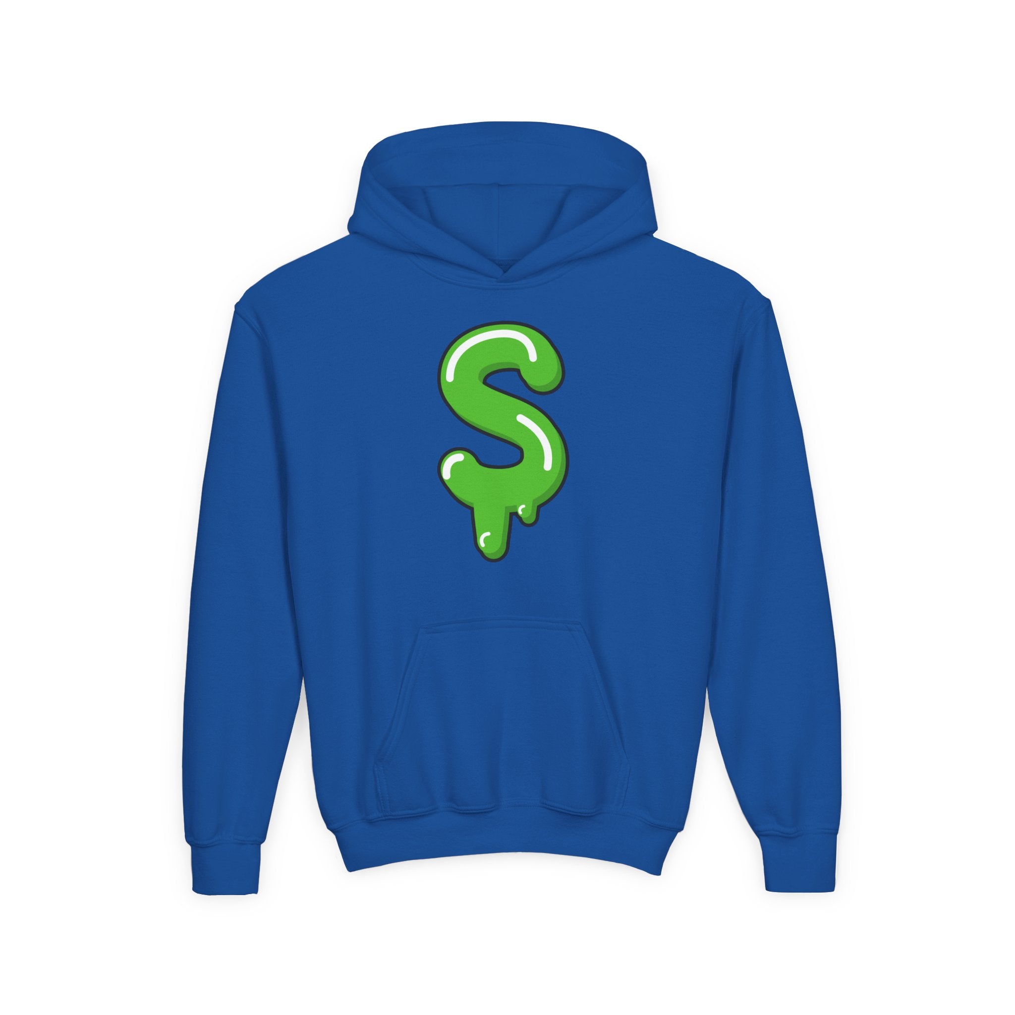 The Slime Shop Youth Hoodie — Carolina Blue / Green Slime $