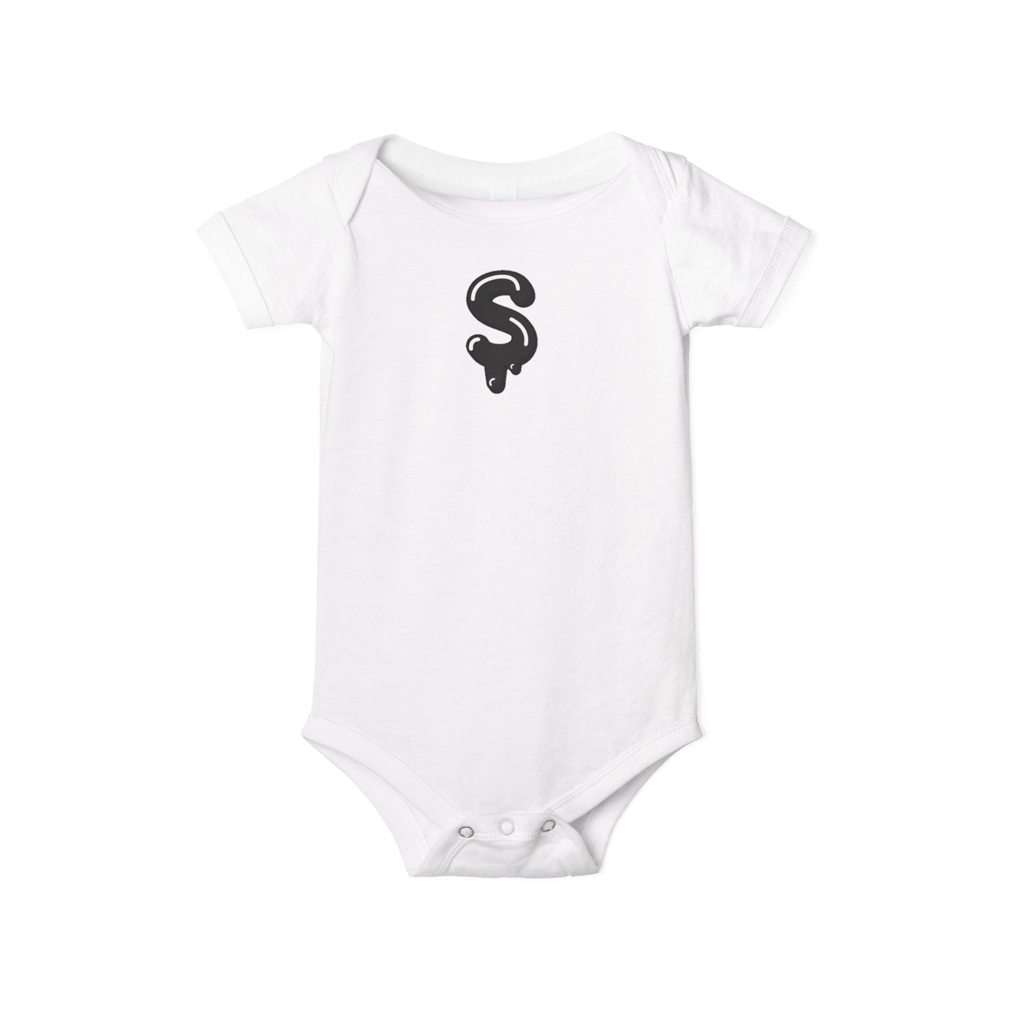 The Slime Shop Infant Jersey One Piece — Heather Grey / Black Slime Sircle