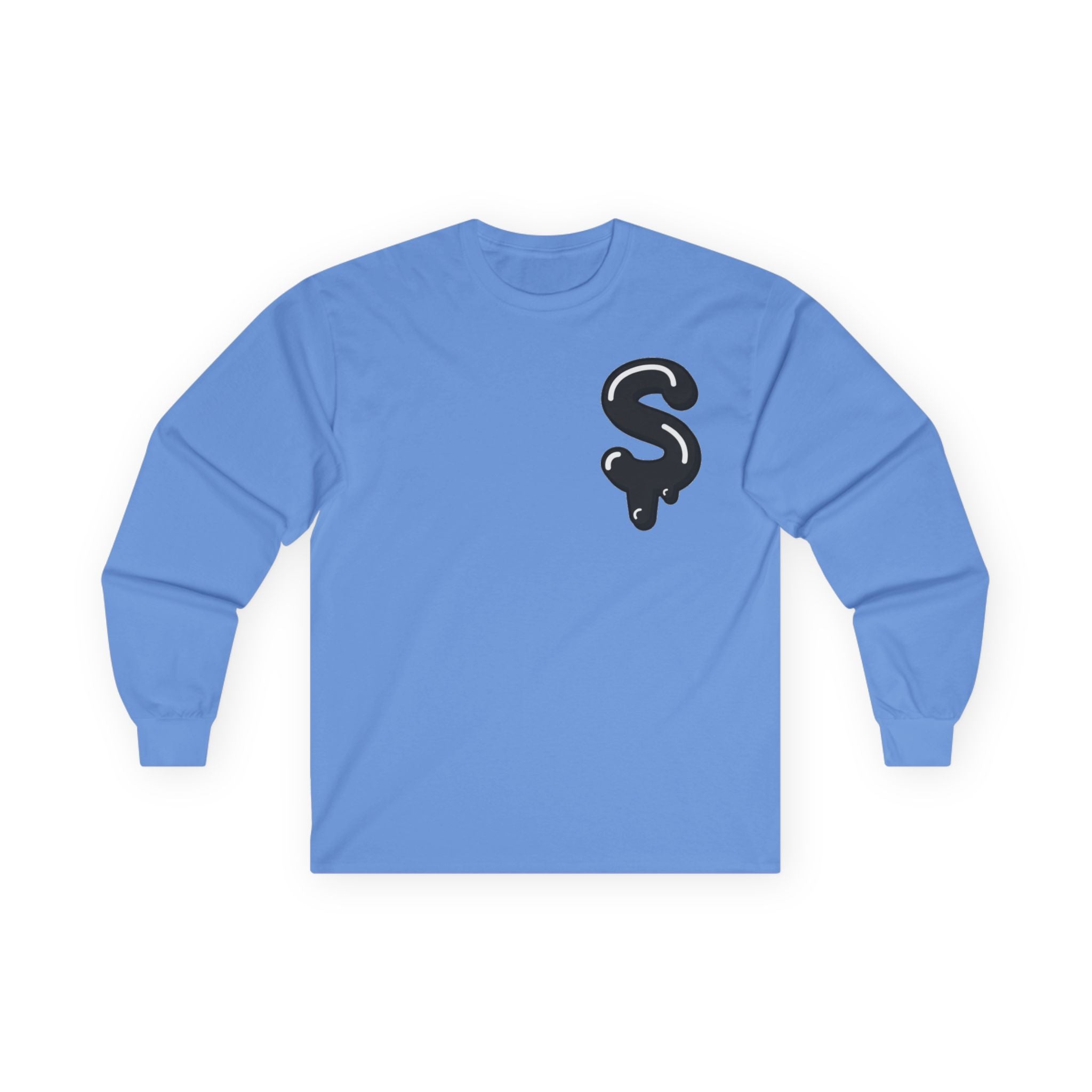 The Slime Shop Ultra Cotton Long-Sleeve Tee — Irish Green / Black Slime Sircle