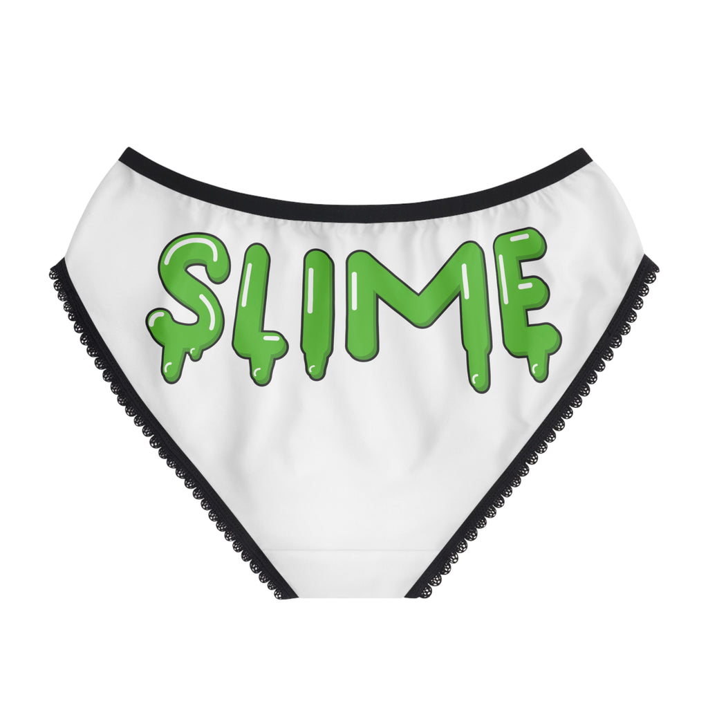 The Slime Shop Women's Briefs — White / Green Slimeman Gzzz