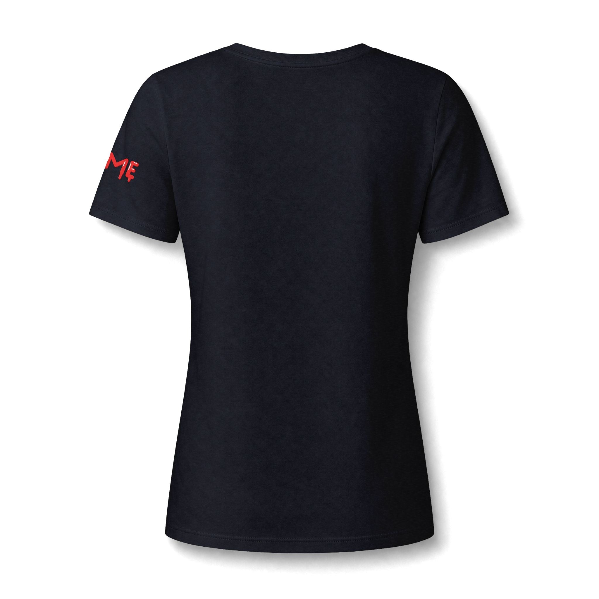 The Slime Shop Women's V-Neck Tee — White / Red Slime In 5