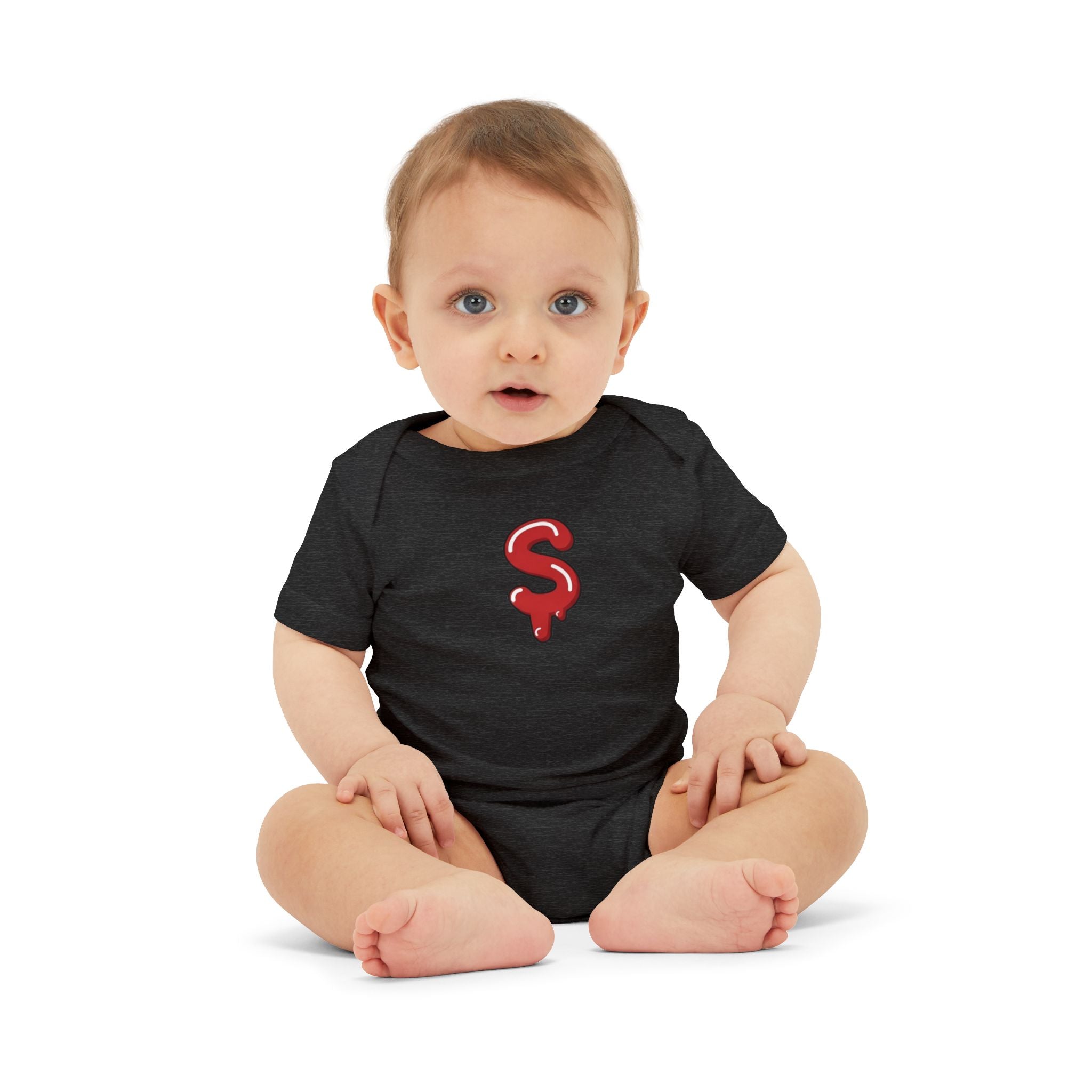The Slime Shop Infant Jersey One Piece — Navy / Red Slime $