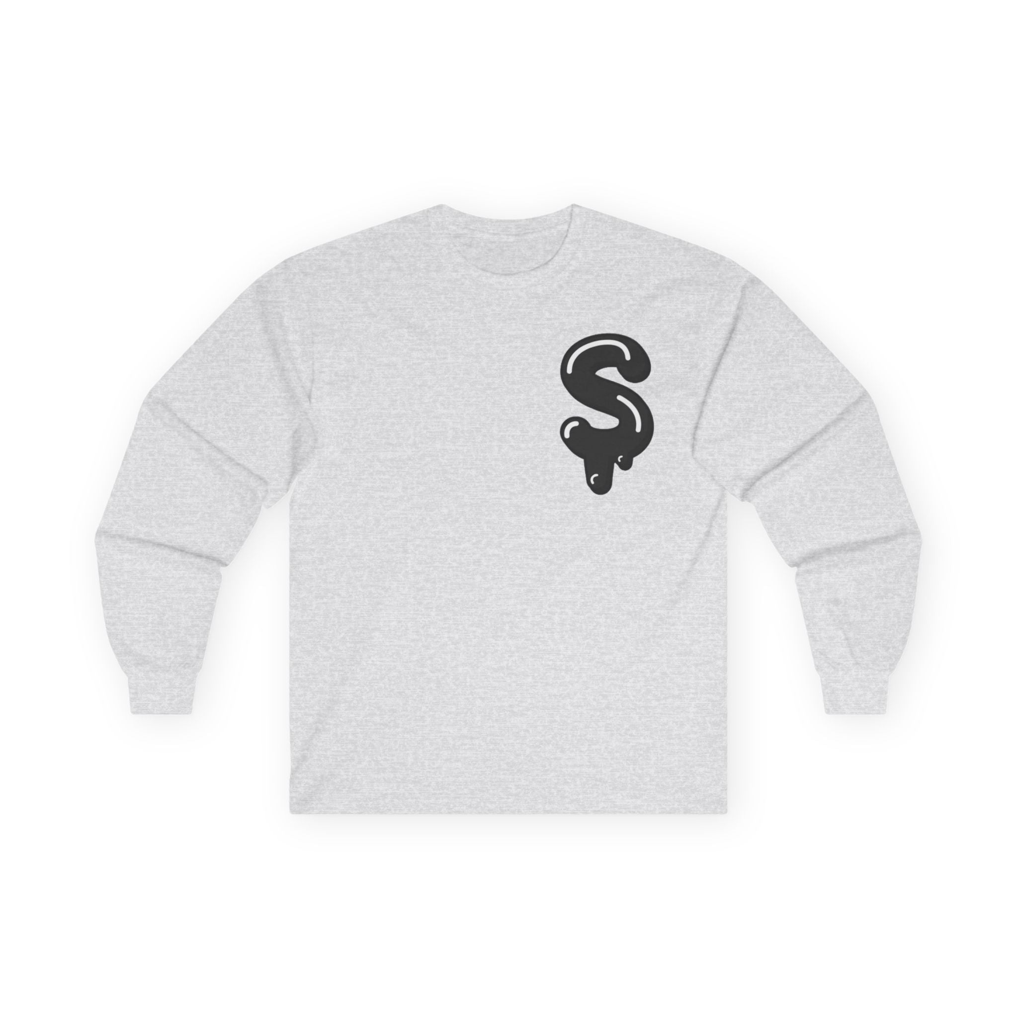 The Slime Shop Ultra Cotton Long-Sleeve Tee — Irish Green / Black Slime Sircle