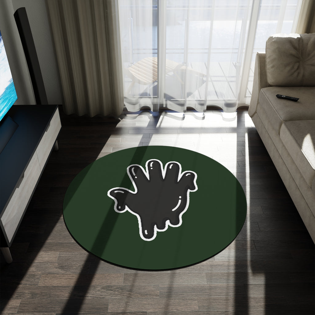 The Slime Shop Green/Black Si5 Round Rug