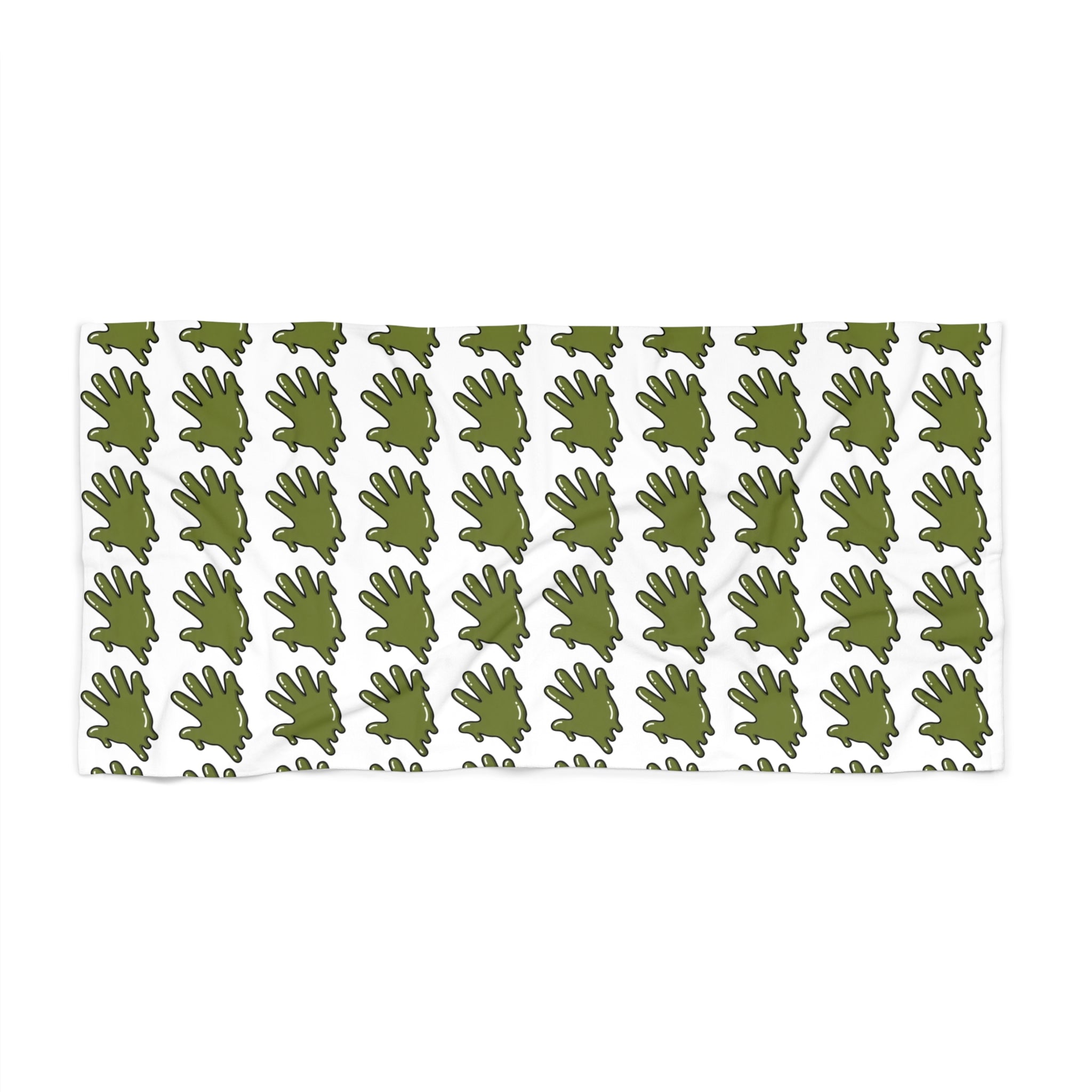 The Slime Shop Beach Towel — Black / Olive Slime In 5