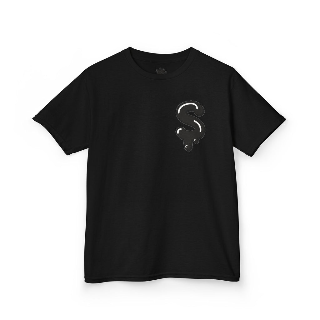 The Slime Shop Kids Tee — Grey / Black Slime Sircle