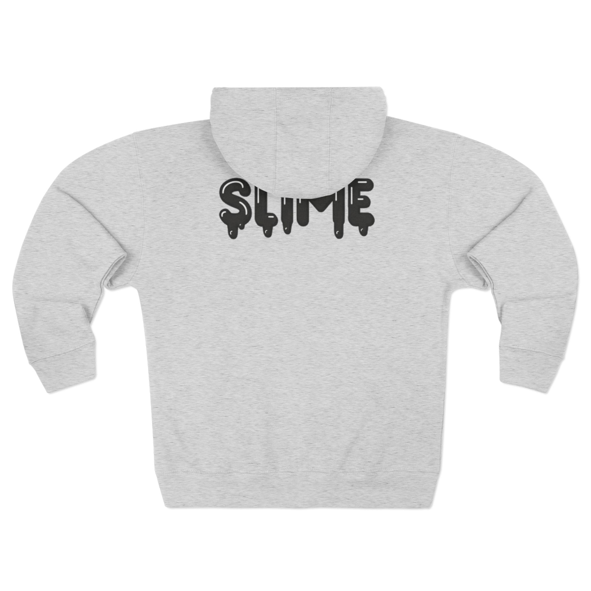 The Slime Shop Zip Hoodie — Heather / Black Slime-$
