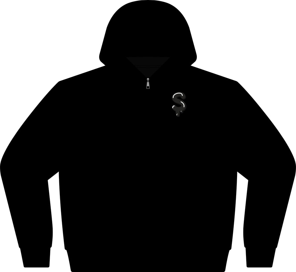 The Slime Shop Full-Zip Hoodie — Grey / Black Slime Sircle