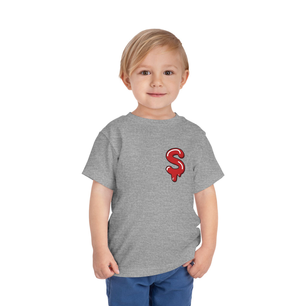 The Slime Shop Toddler Tee — Royal Blue / Red Slime Sircle