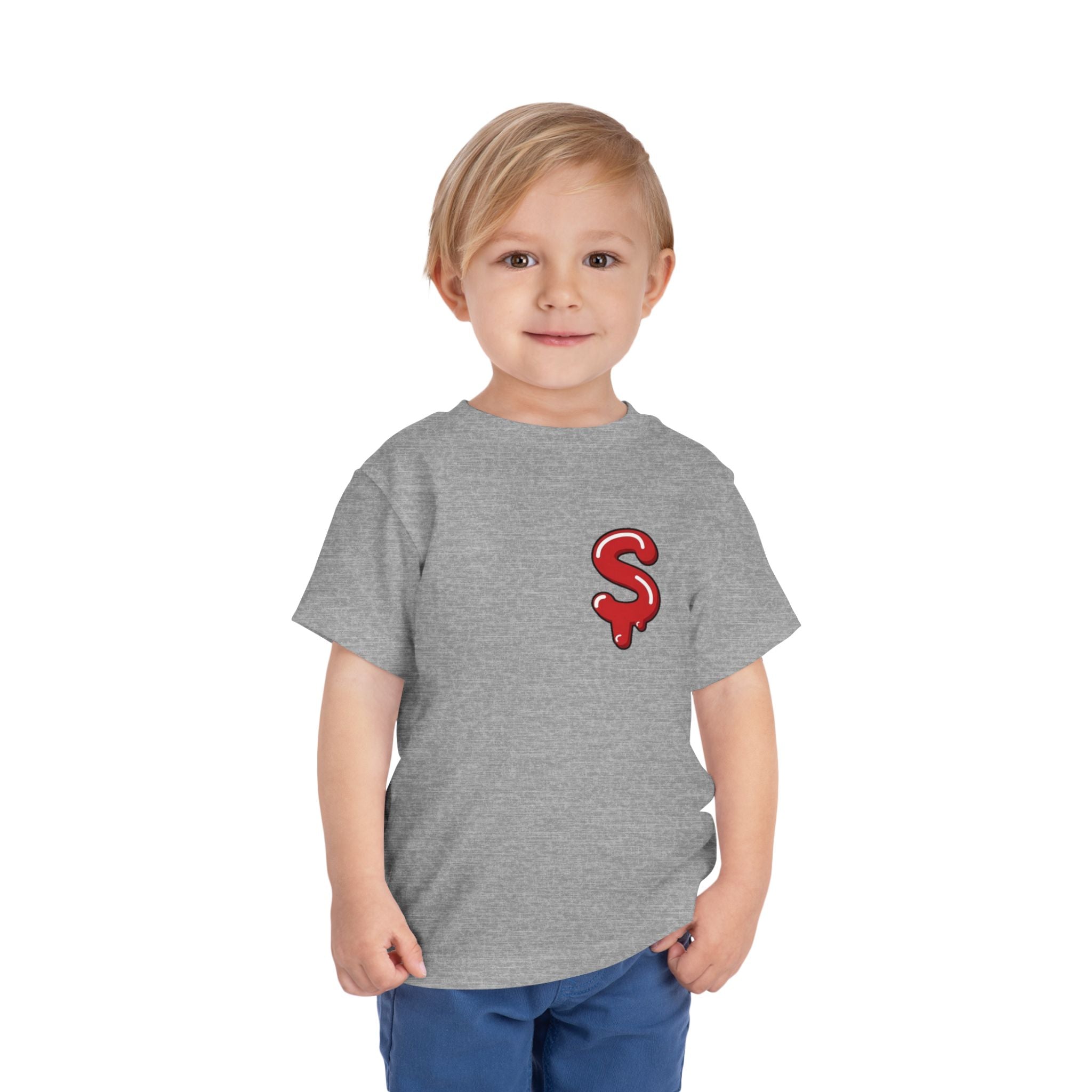 The Slime Shop Toddler Tee — Royal Blue / Red Slime Sircle
