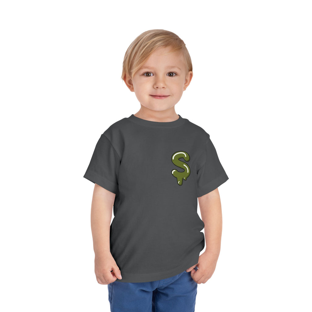 The Slime Shop Toddler Tee — Charcoal / Army Green Slime Sircle