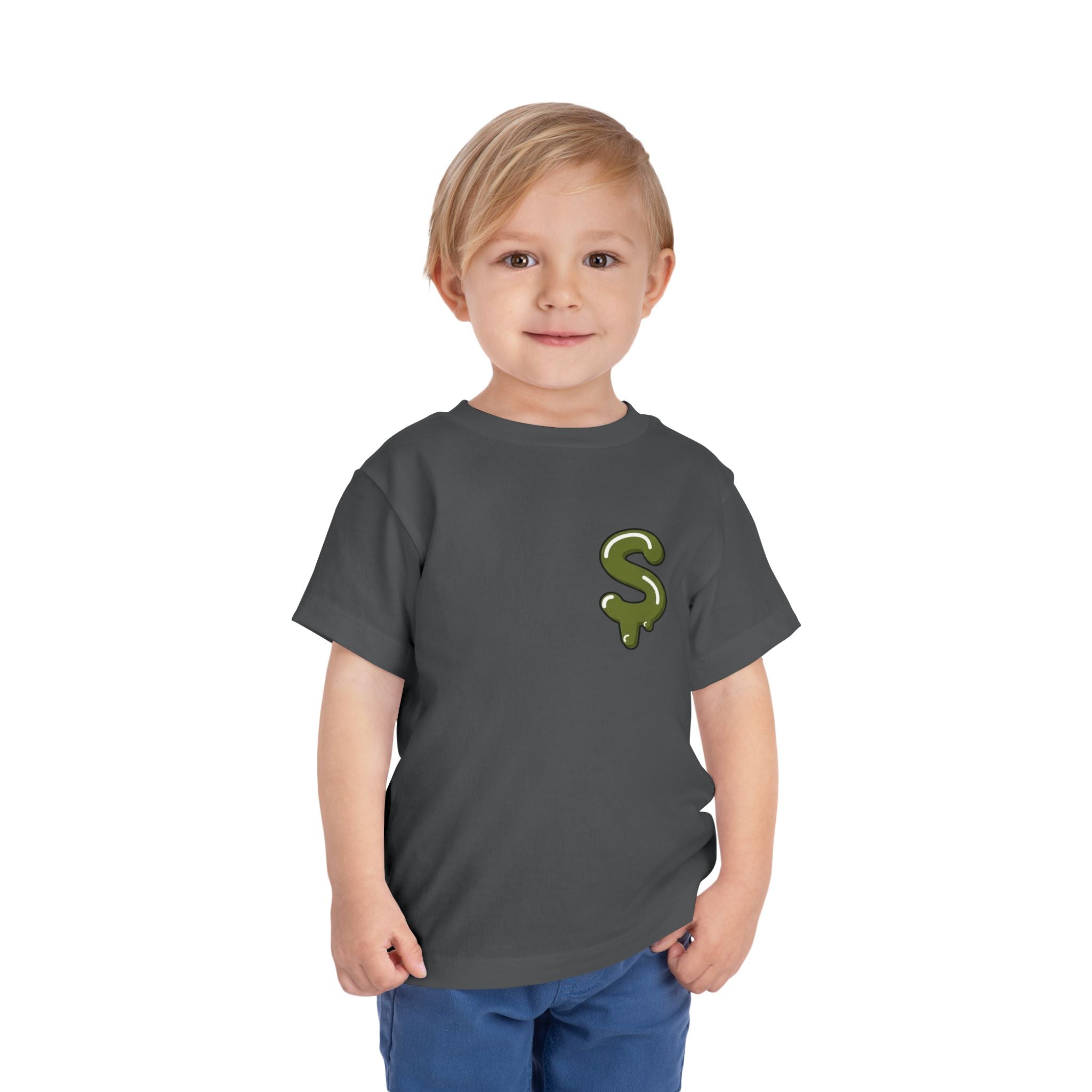 The Slime Shop Toddler Tee — Charcoal / Army Green Slime Sircle
