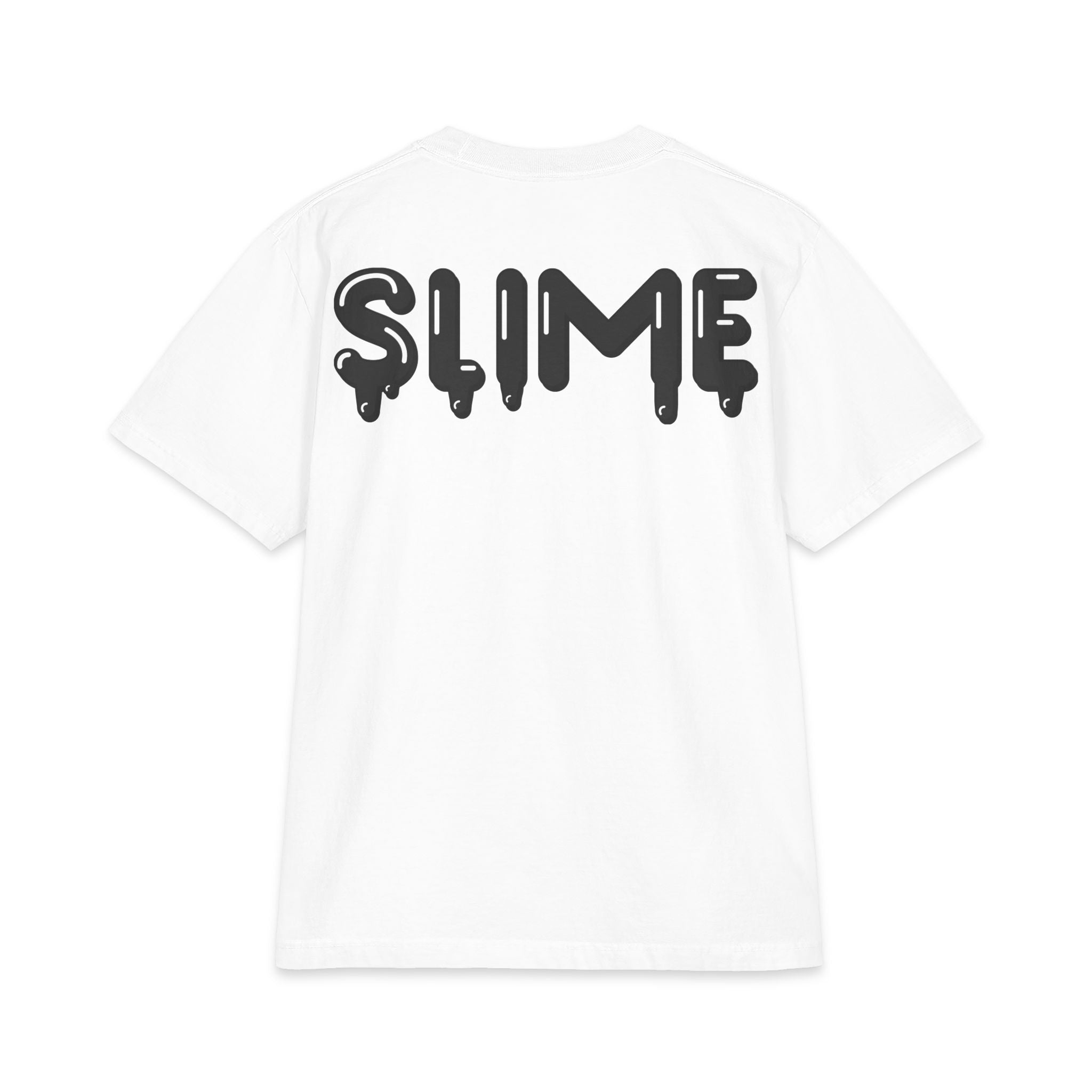 The Slime Shop Max Heavyweight Tee — White / Black SLIME