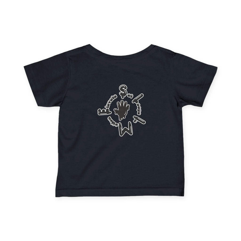 Infant Black/Slime Fine Jersey Tee