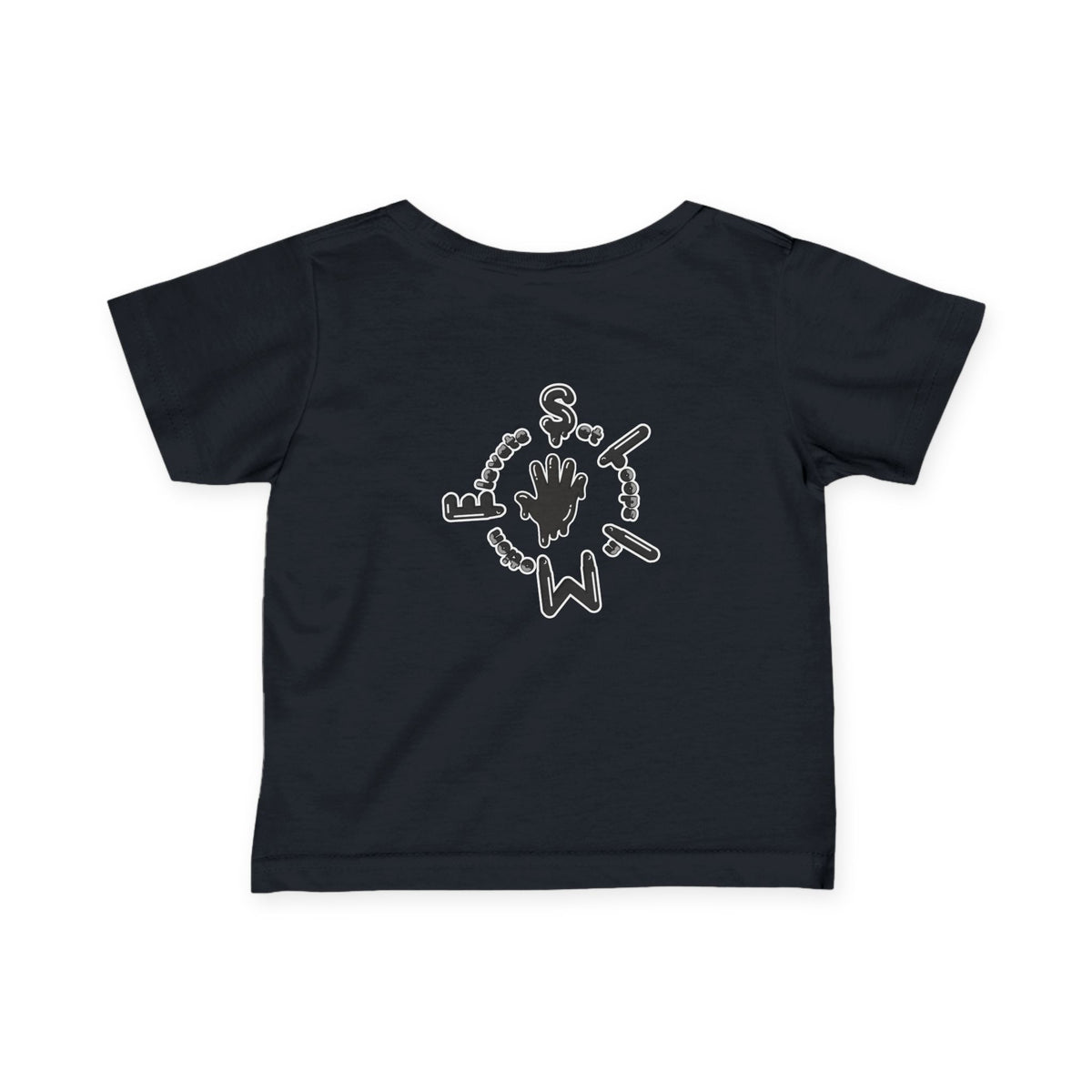 Infant Black/Slime Fine Jersey Tee
