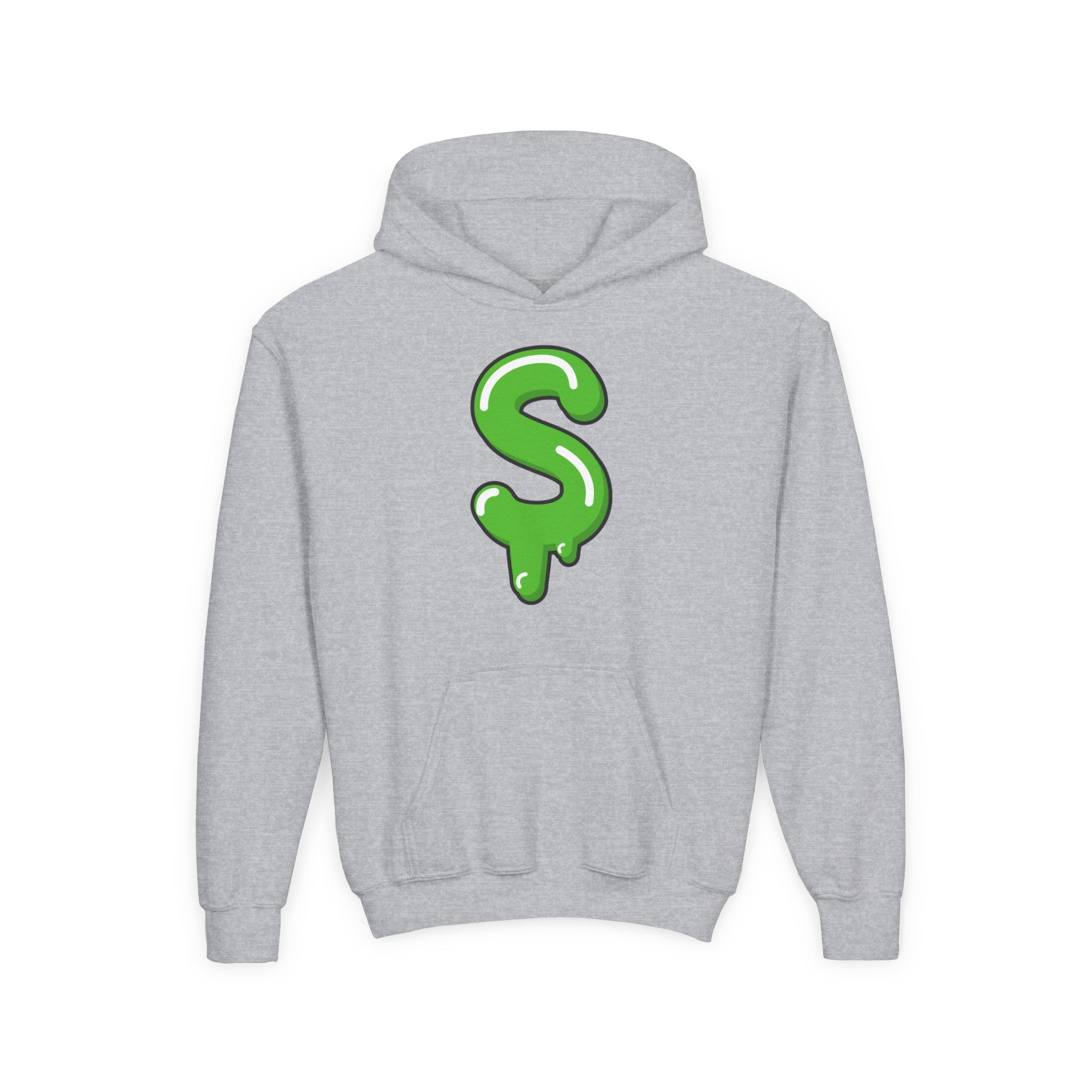 The Slime Shop Youth Hoodie — Carolina Blue / Green Slime $