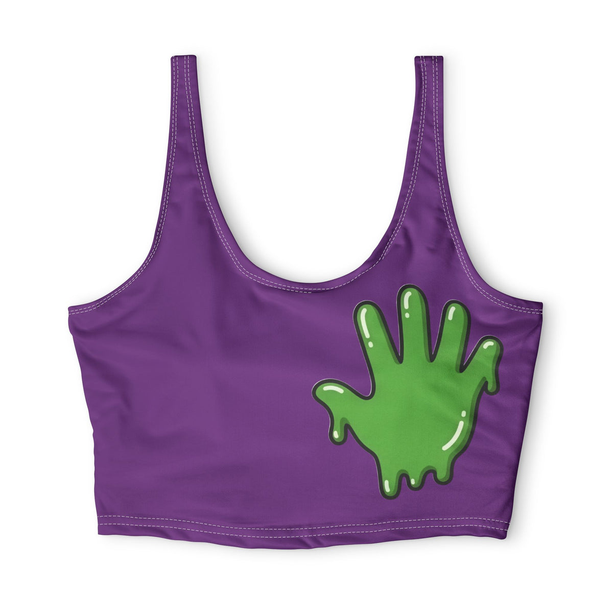 Polyester Purple/SG Slime In 5 Sports Bra
