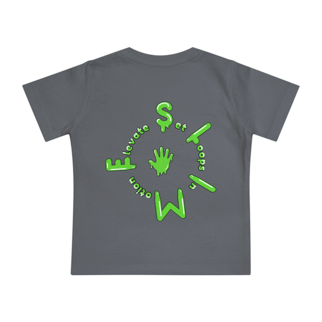 The Slime Shop Baby Tee — Royal Blue / Green Slime Sircle