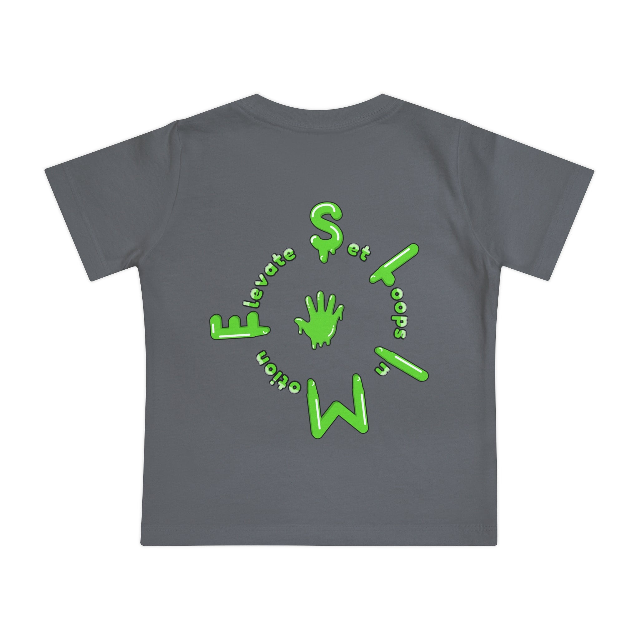 The Slime Shop Baby Tee — Royal Blue / Green Slime Sircle