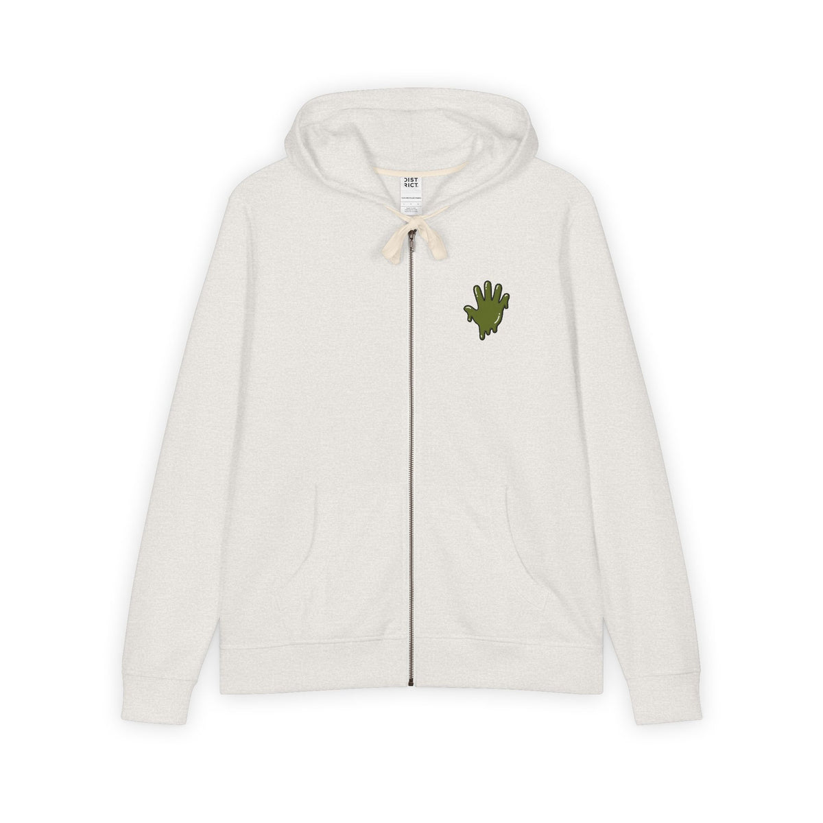 The Slime Shop Full-Zip Hoodie — Black / Olive Slime In 5