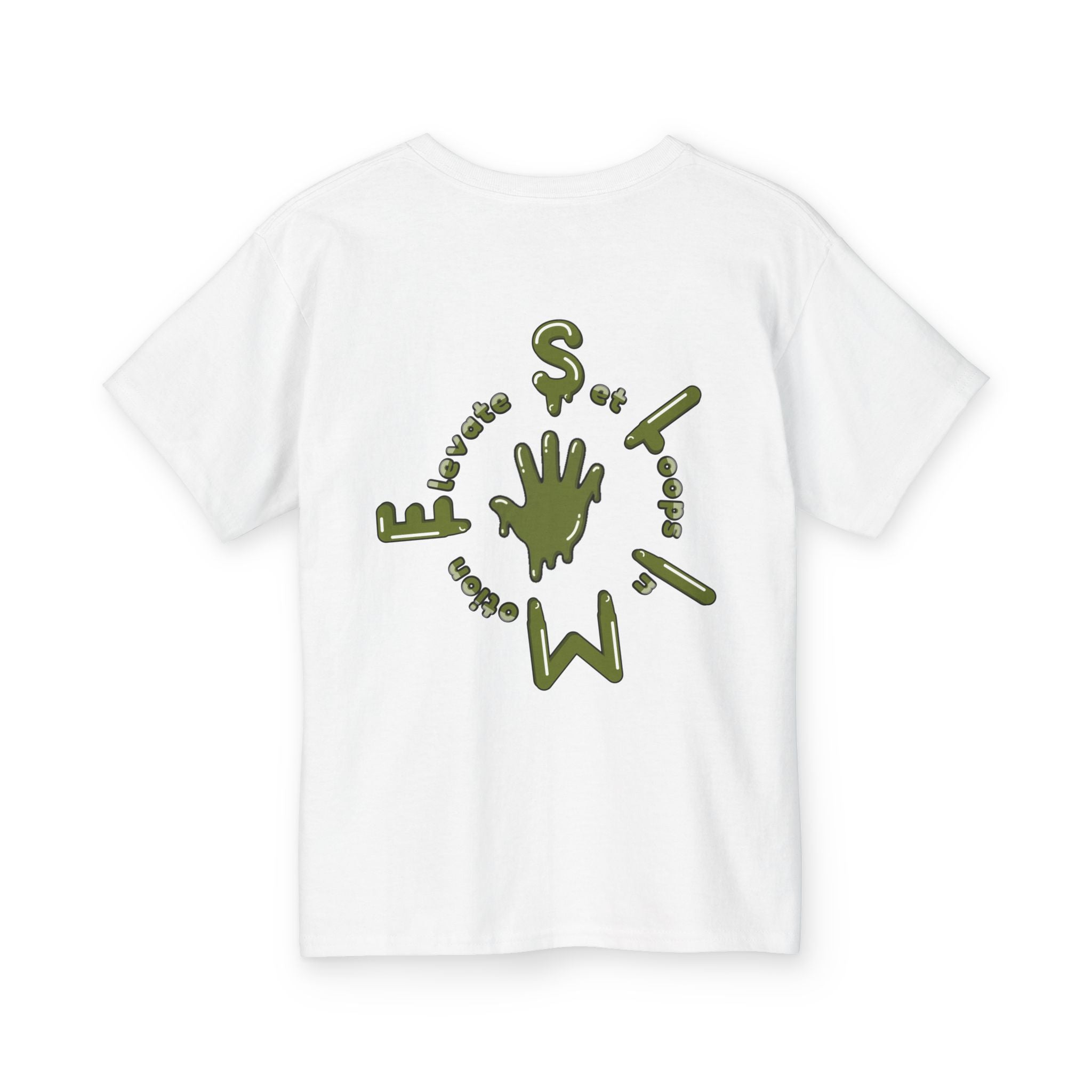 The Slime Shop Youth Tee — Navy / Army Green Slime Sircle