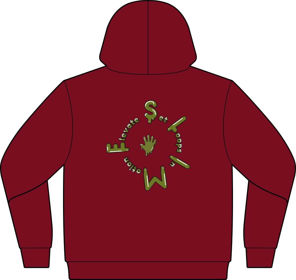 The Slime Shop Fleece Hoodie — White / Green Slime S