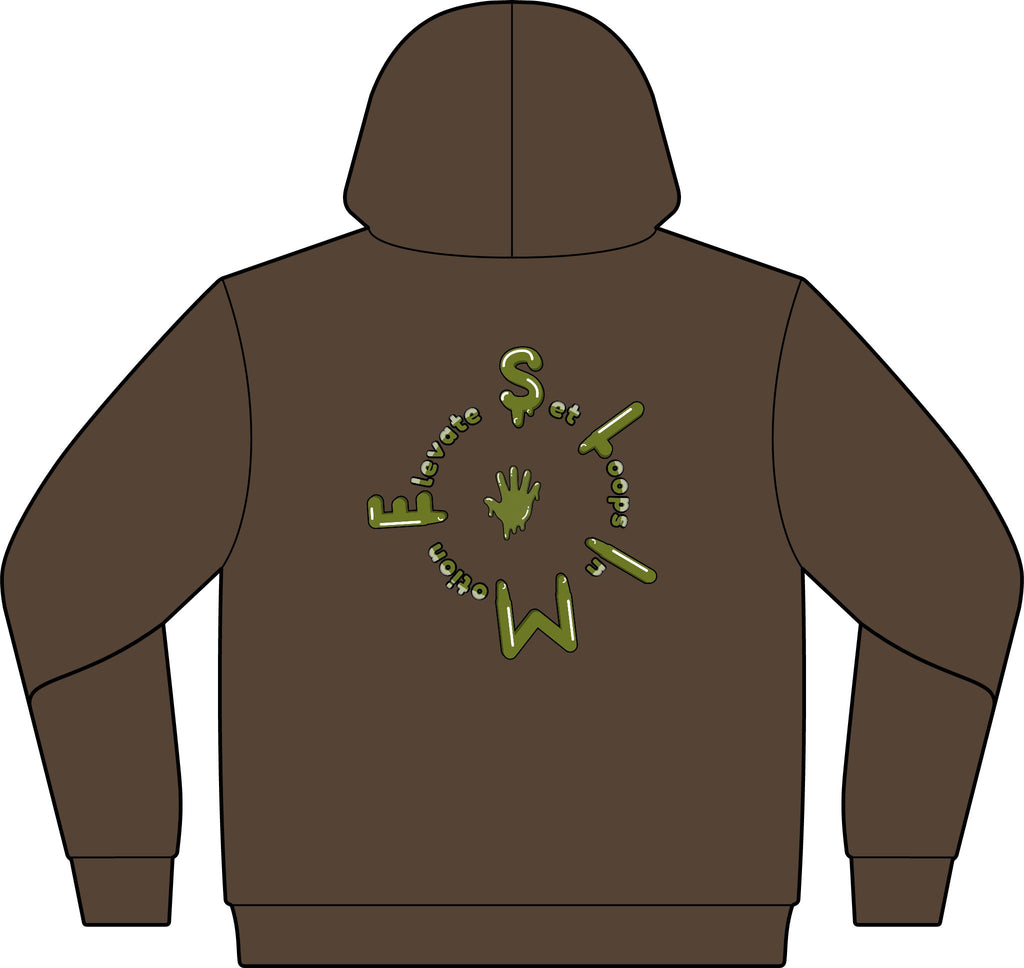 The Slime Shop Fleece Hoodie — White / Green Slime S