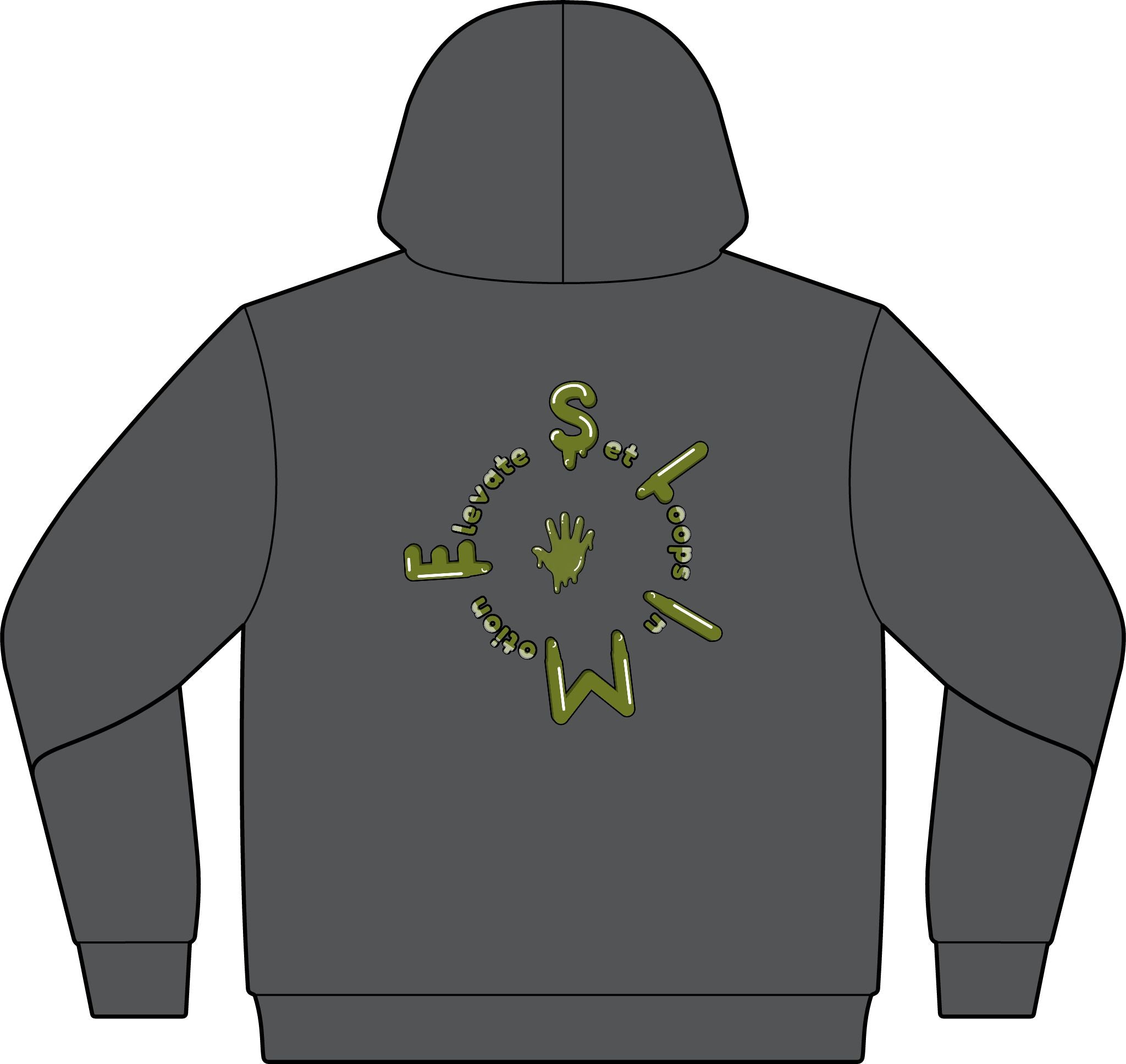 The Slime Shop Fleece Hoodie — White / Green Slime S