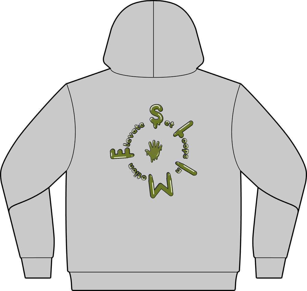 The Slime Shop Fleece Hoodie — White / Green Slime S