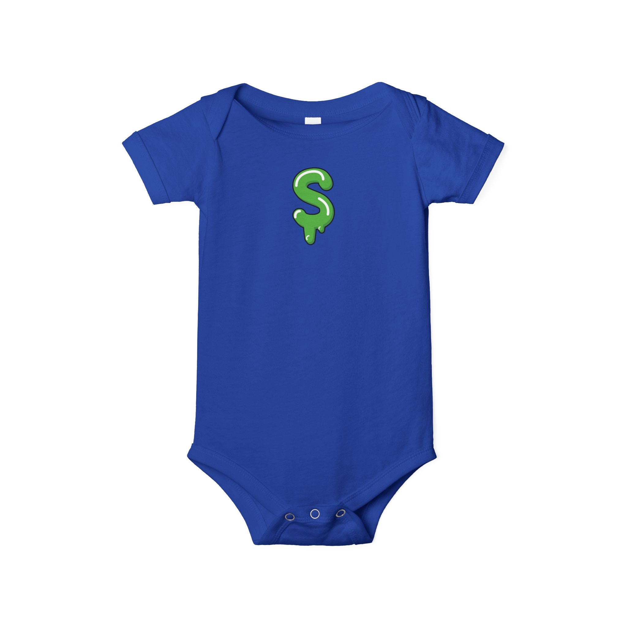 The Slime Shop Infant Bodysuit — Royal Blue / Green Slime Sircle