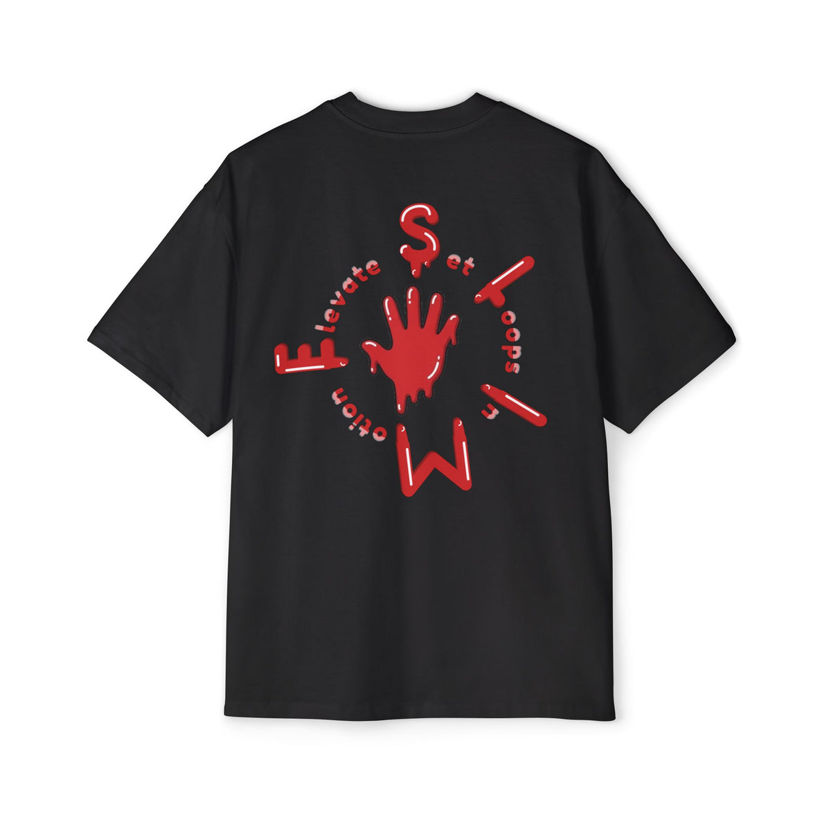 Men's Red Slime Sircle Heavy Oversized Tee