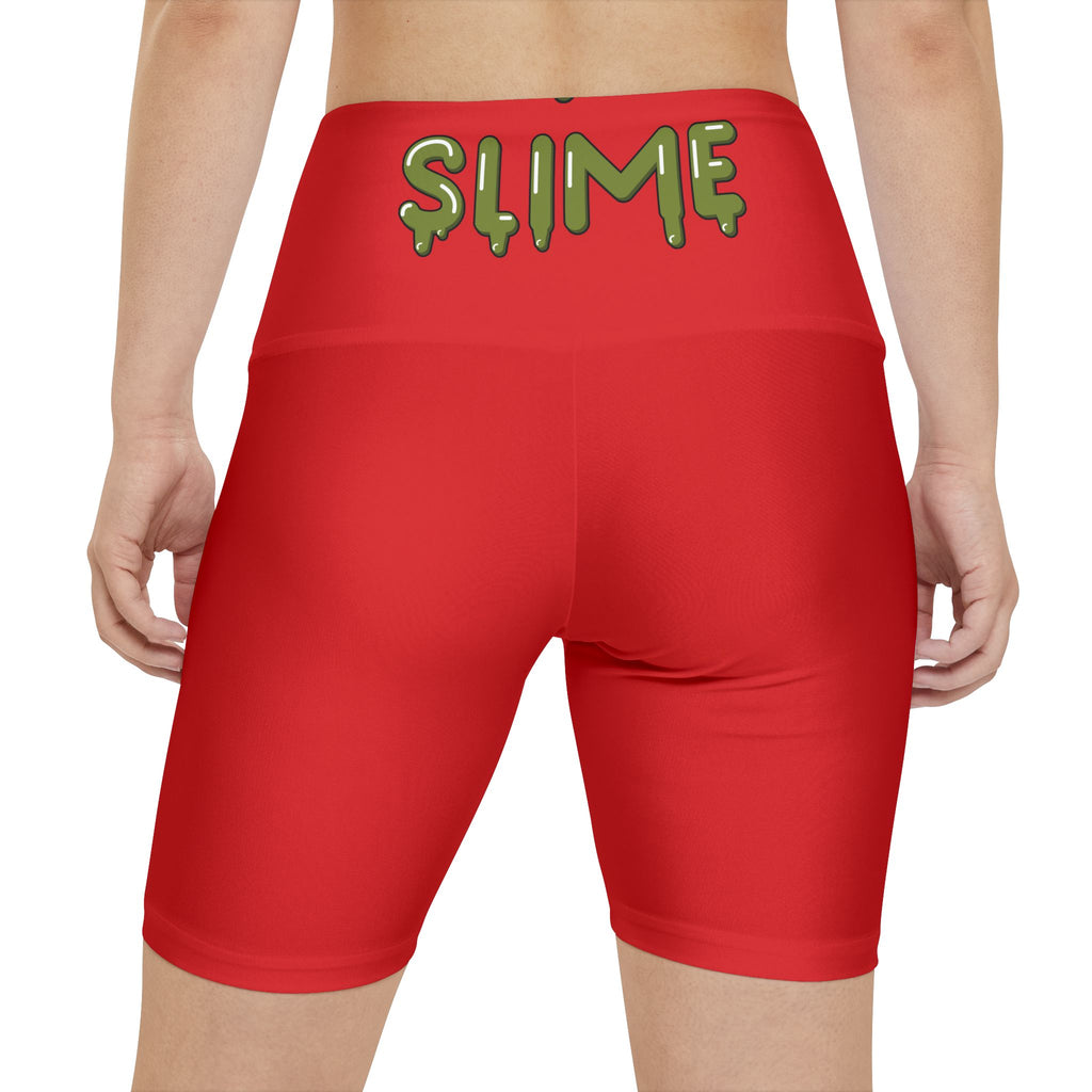 Women's Red/AS Slime In 5 Workout Shorts