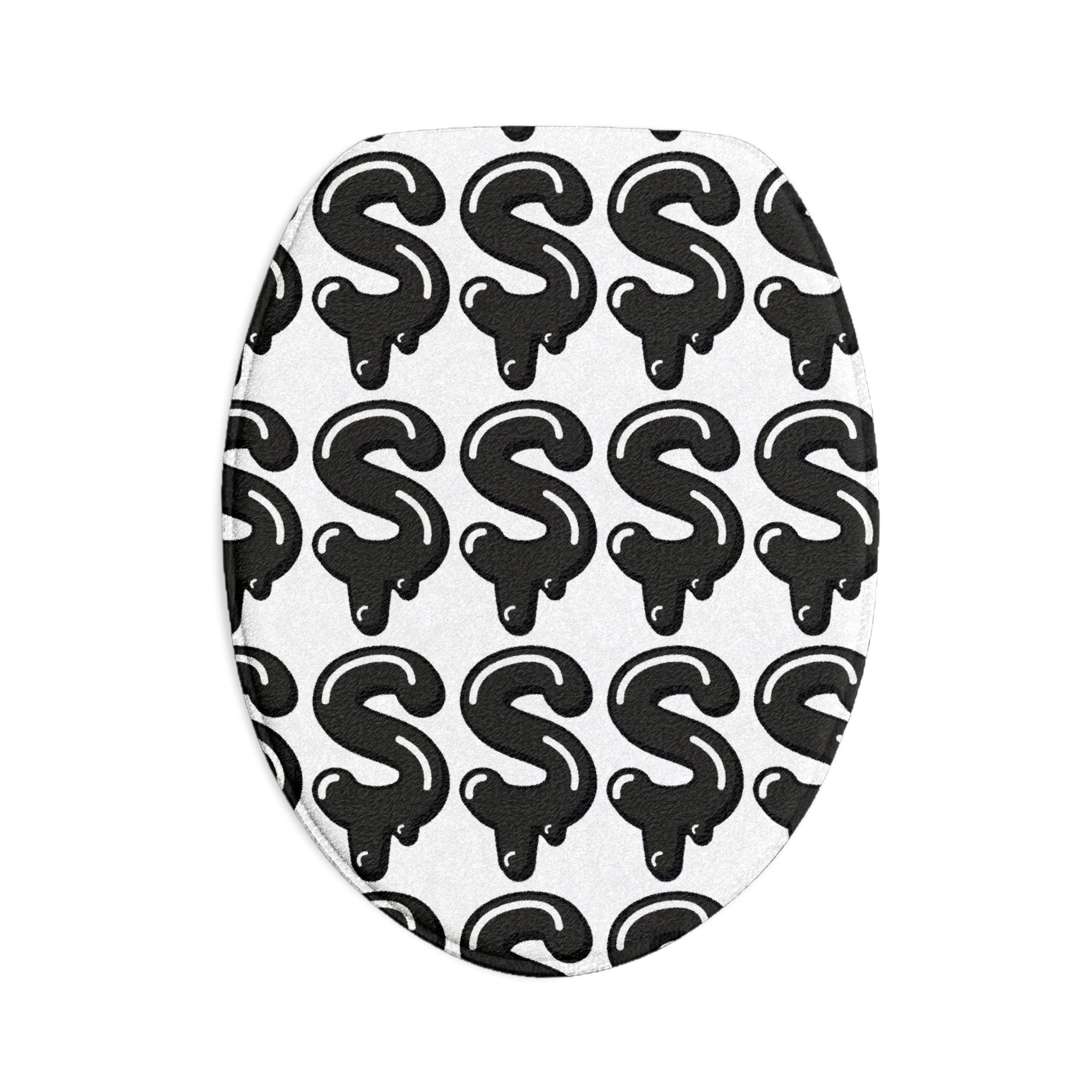 The Slime Shop Bath Mat — White / Black Slime $ (AOP)