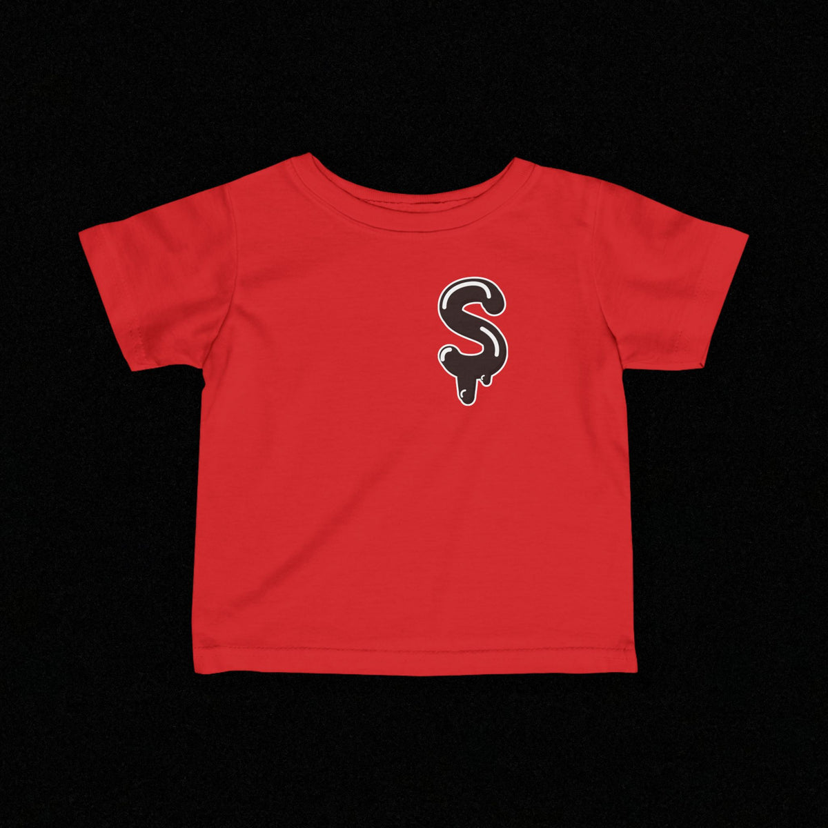 Infant Black/Slime Fine Jersey Tee