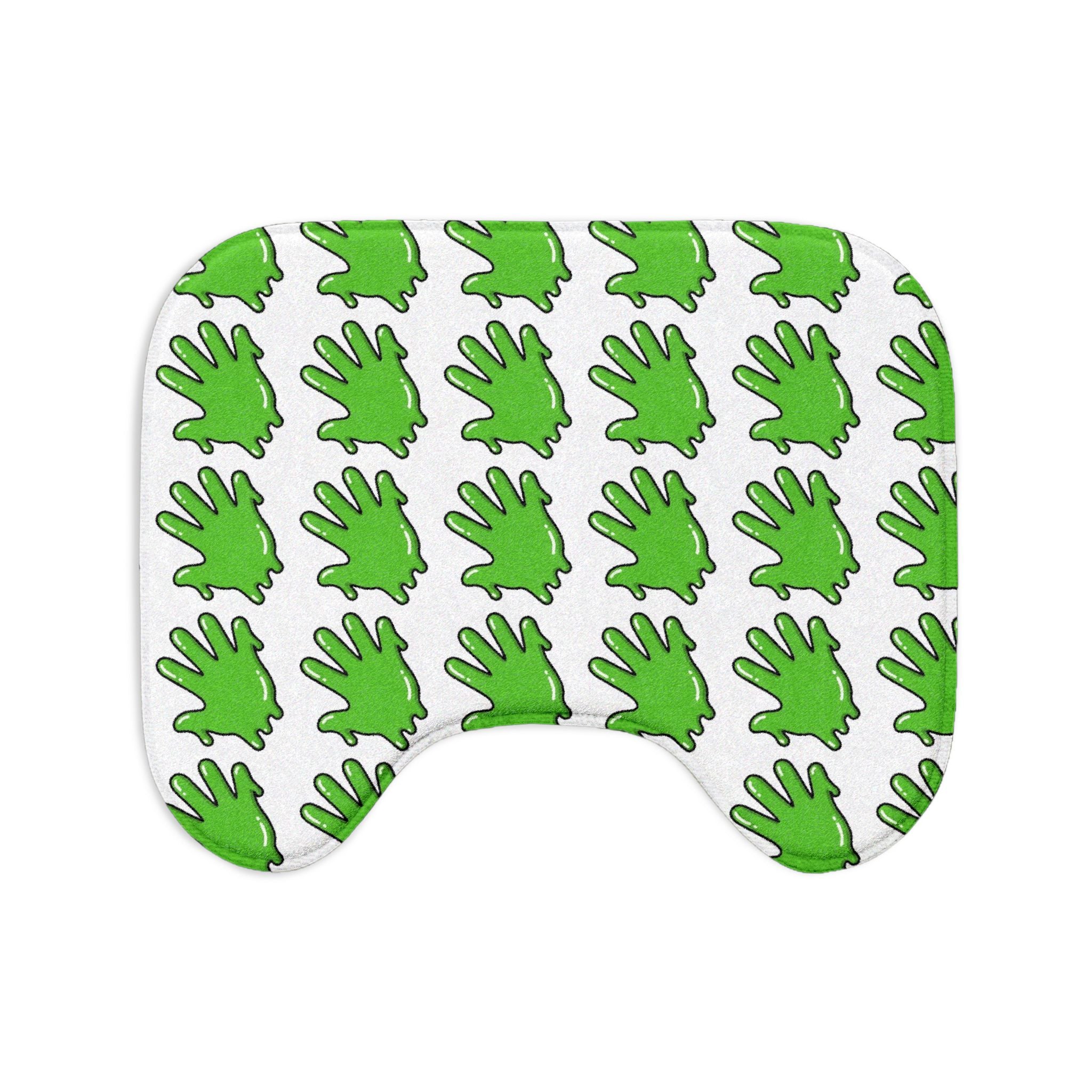 The Slime Shop Bath Mat — White / Green Slime S (AOP)